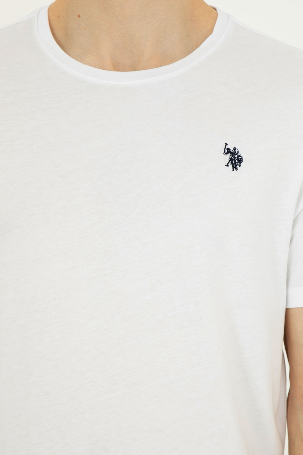 Мужская белая базовая футболка Неожиданная скидка в корзине - U.s. polo assn фото 10
