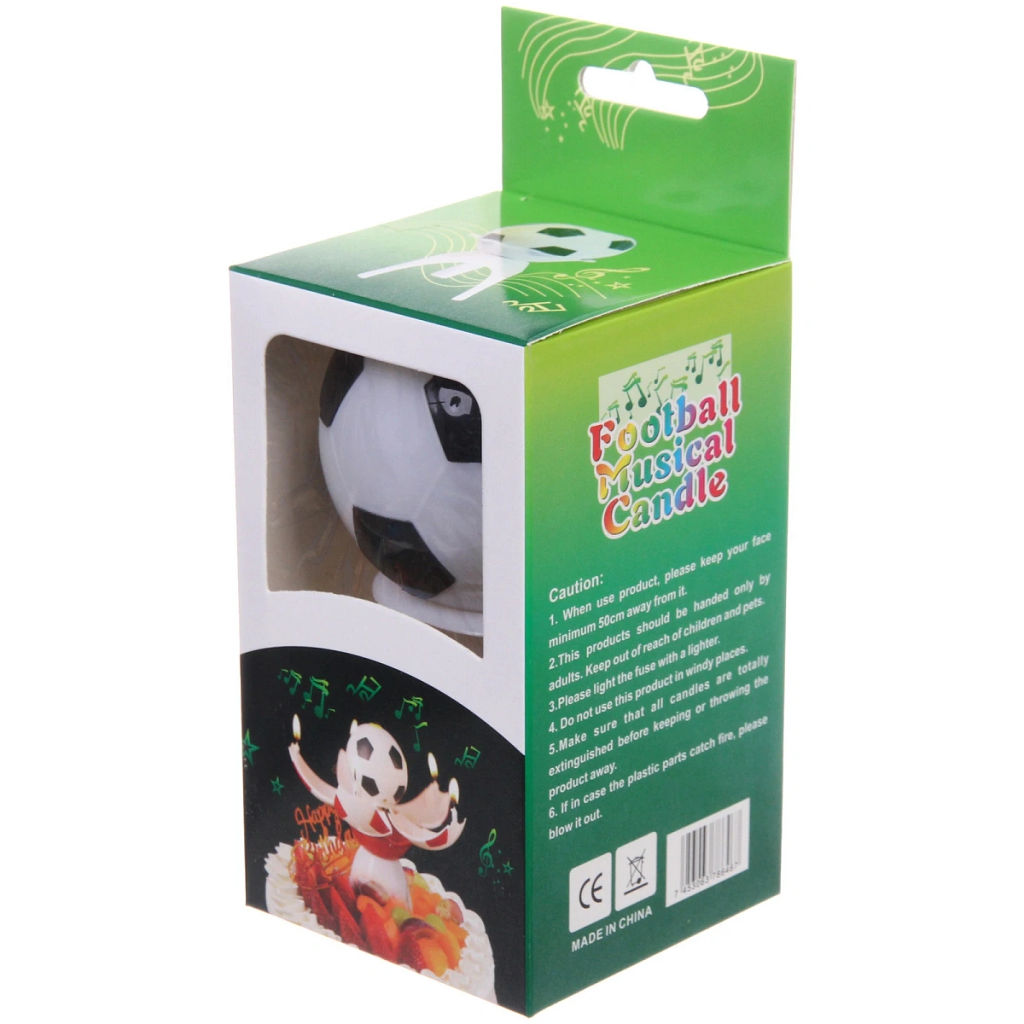 Цена за 2 шт. Свеча для торта раскрывающийся цветок "Мяч" (5 свечей), Черный