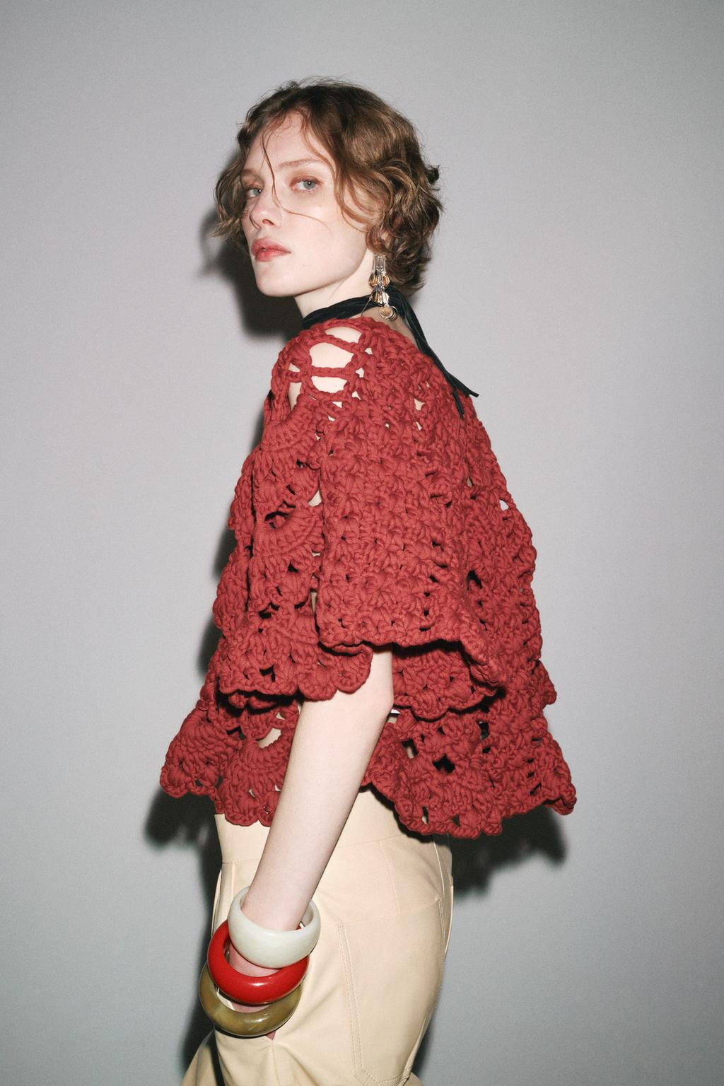 100% LEATHER BALLOON TROUSERS ZW COLLECTION - Zara фото 4