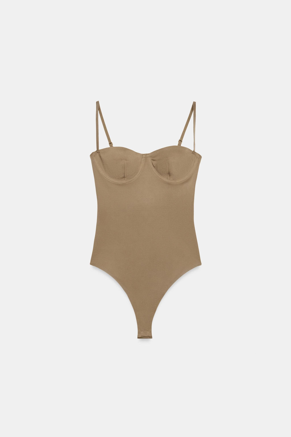 BODY LENCERO POLIAMIDA / Camel oscuro - Zara фото 5