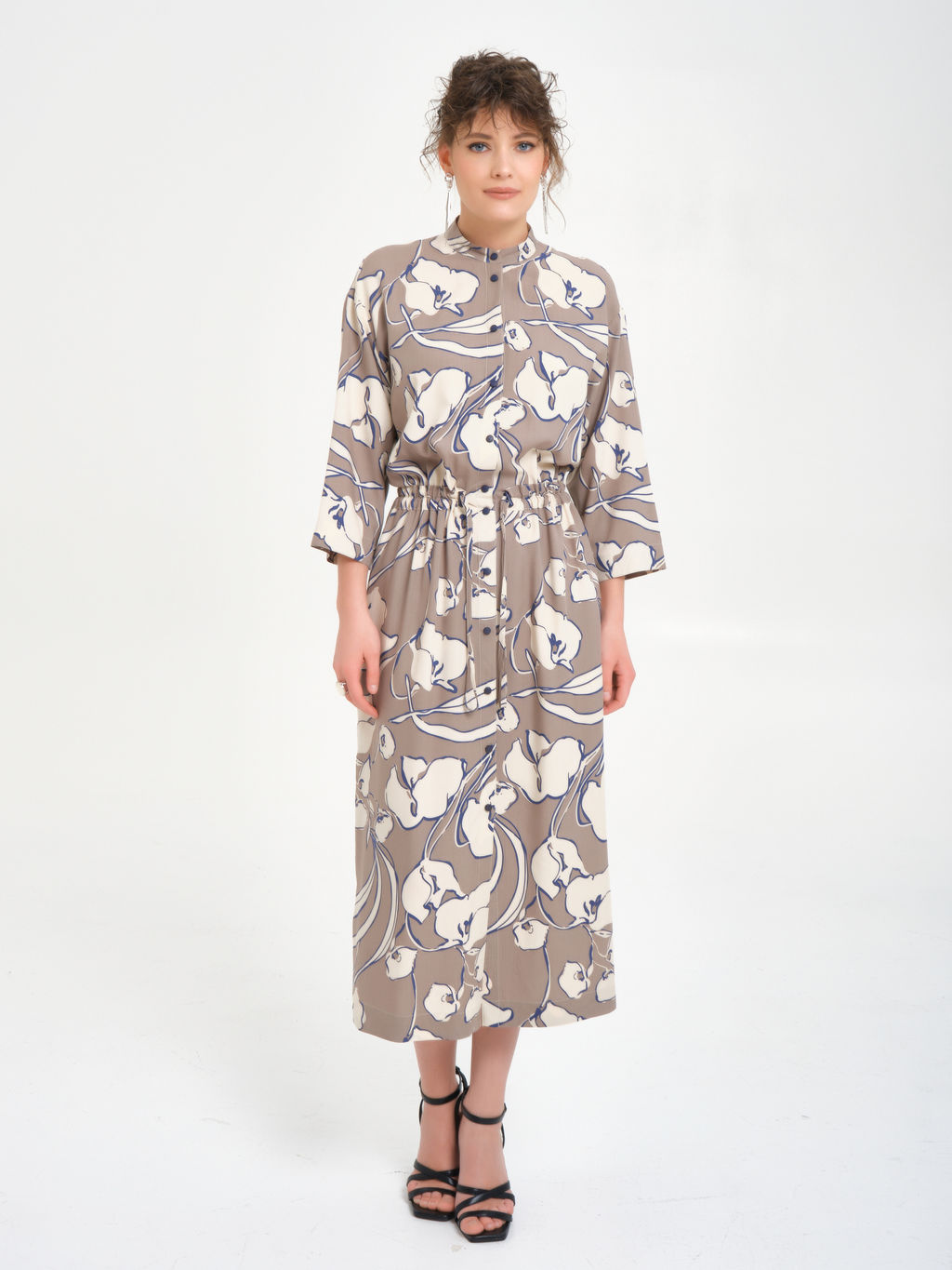 Платье из вискозы с принтом