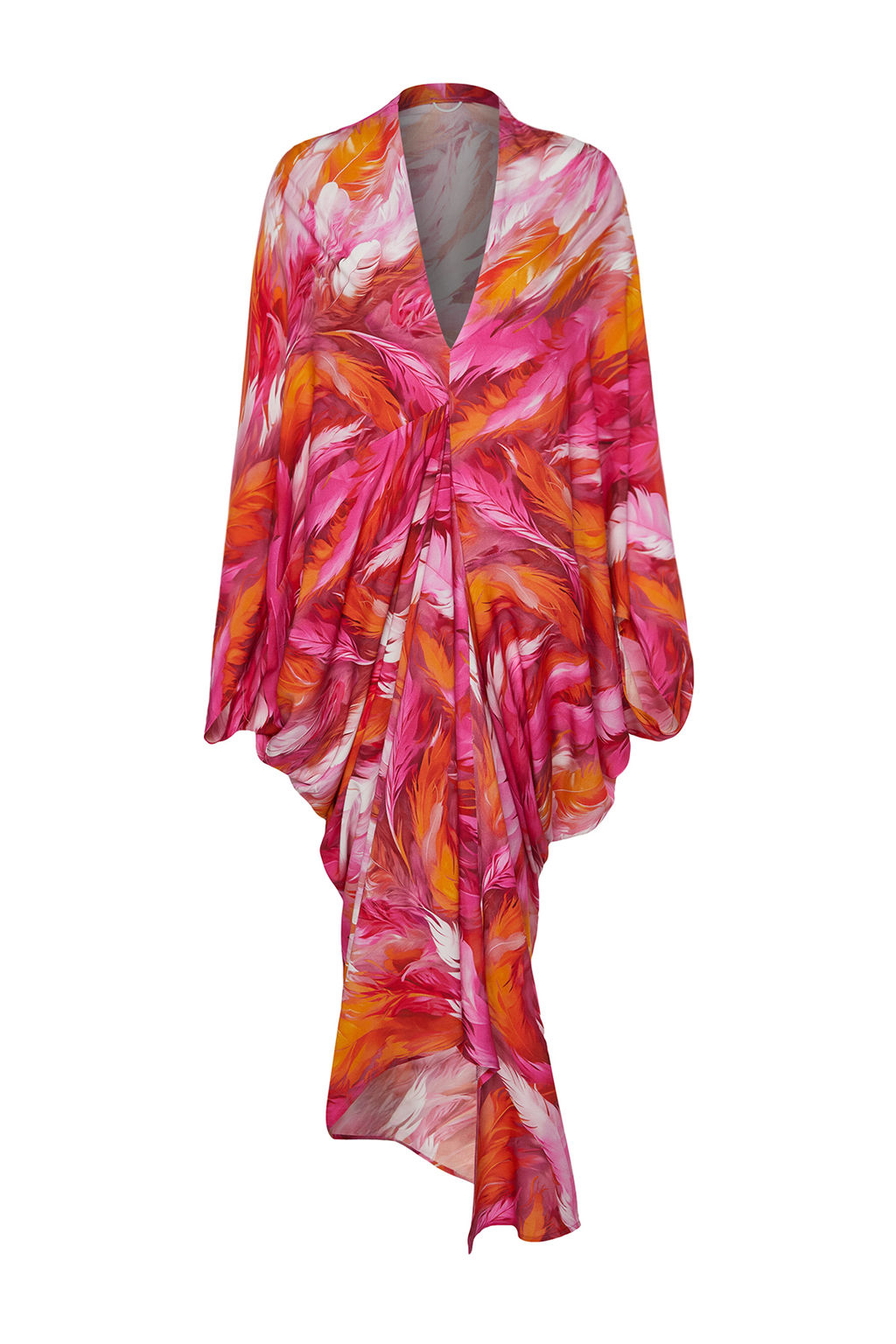 TRENDYOLMILLA Soyut Desenli Genis Kal?p Maxi Dokuma Buzgulu Plaj Elbisesi TBESS23EL00274 фото 7