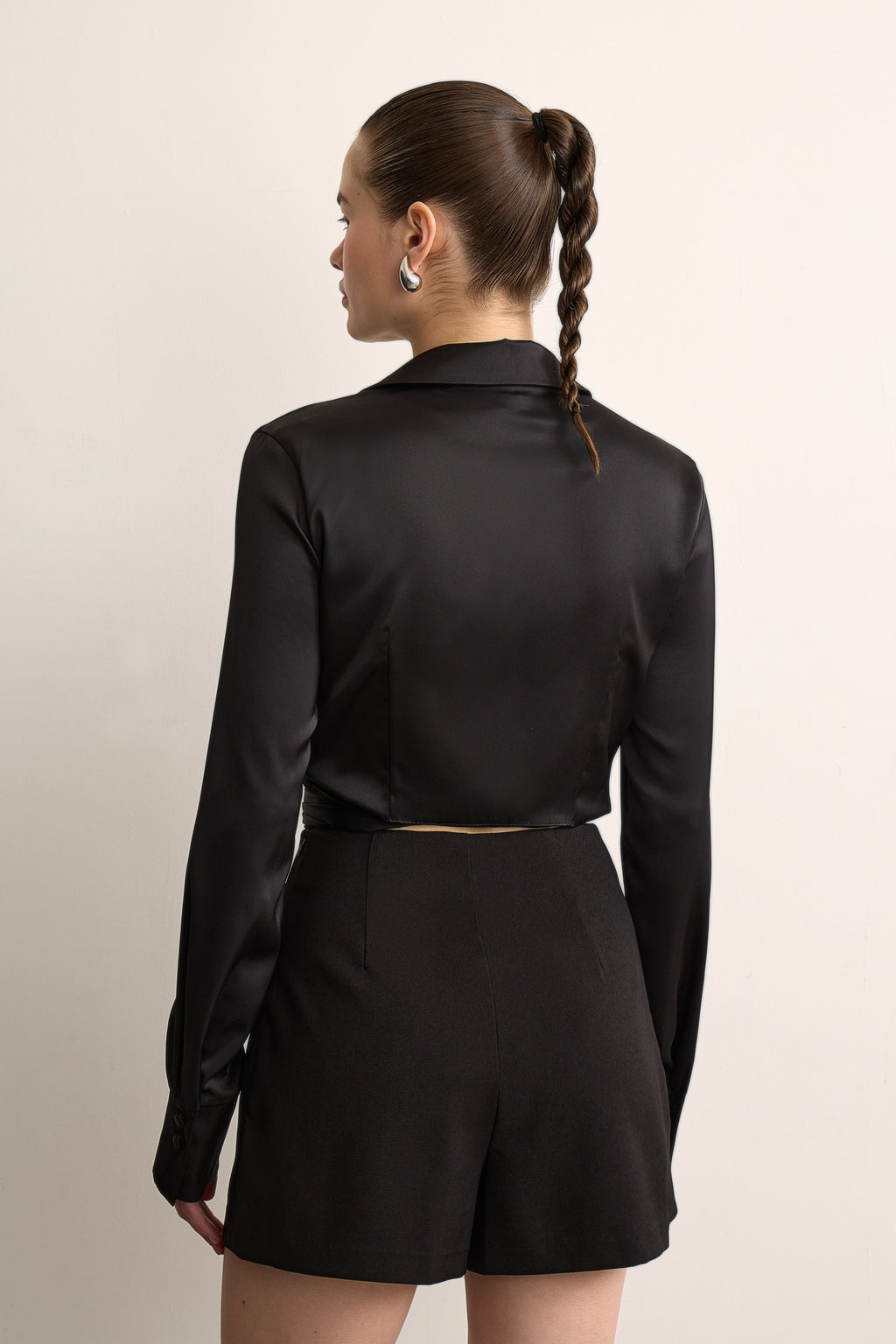 Блуза из сатина на запах - Mollis фото 4