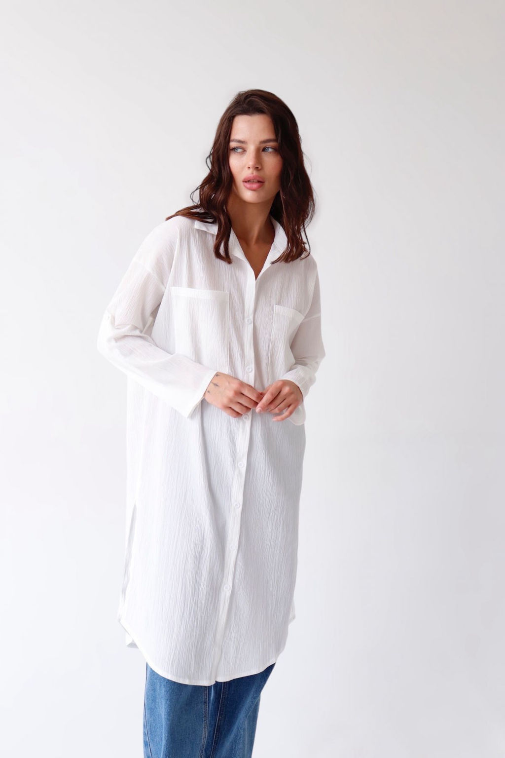 Martichelli Платье-рубашка белое