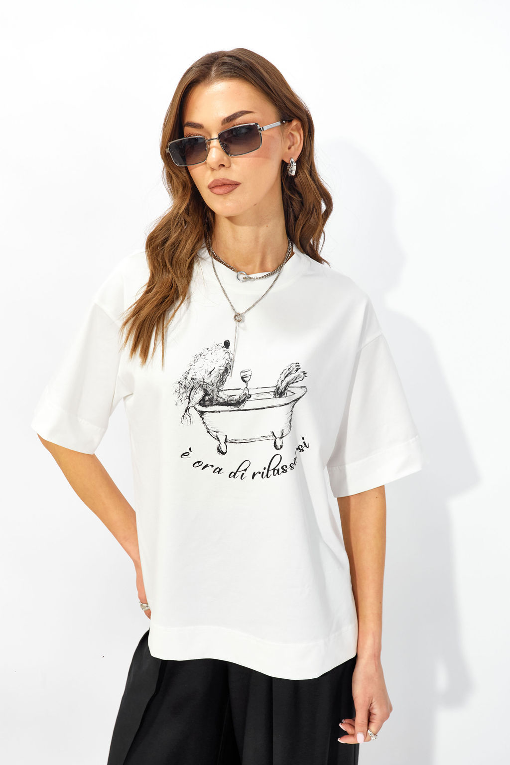 Джемпер 4341 (молоко+черный)