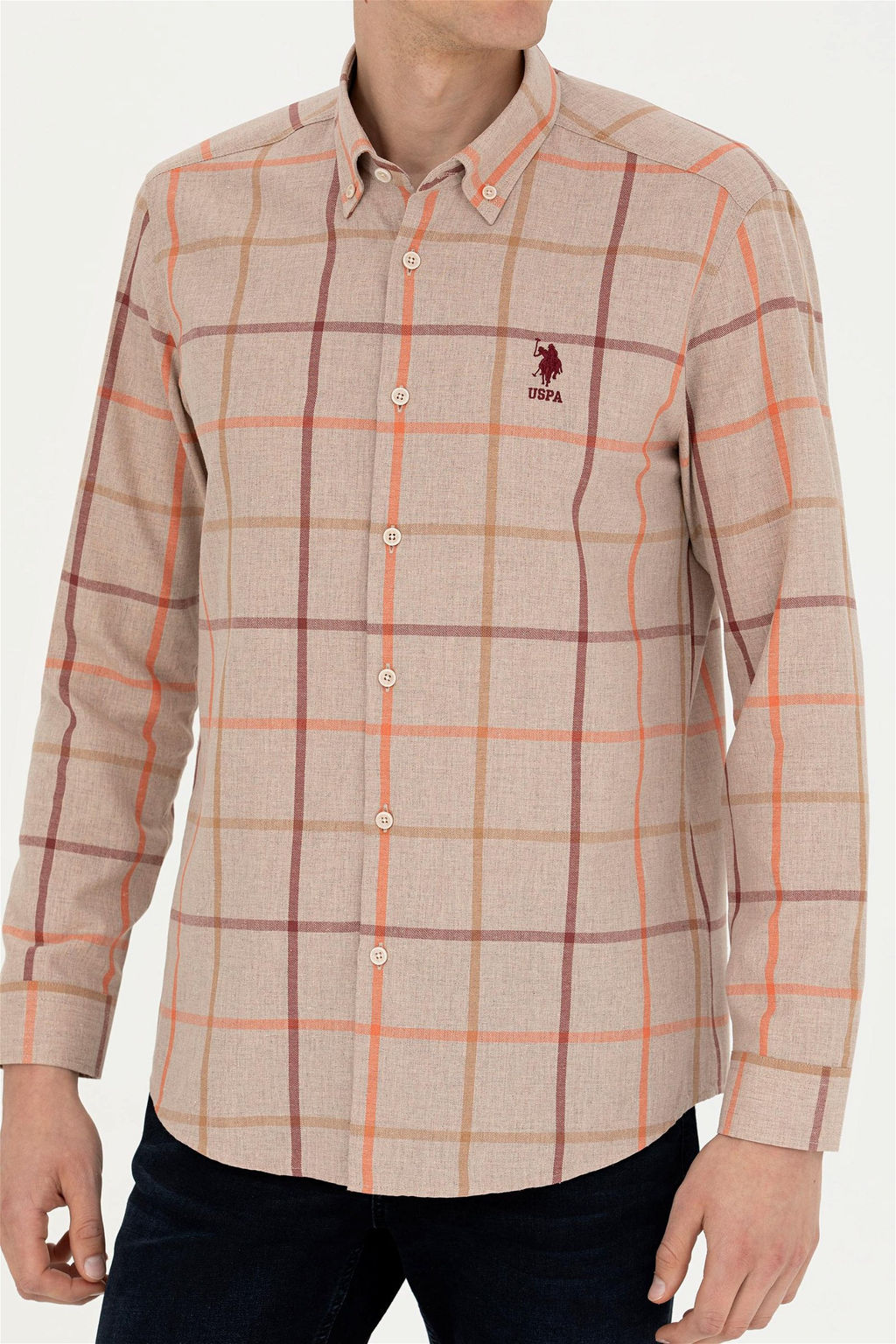 Мужская рубашка с длинным рукавом Stone - U.s. polo assn фото 6