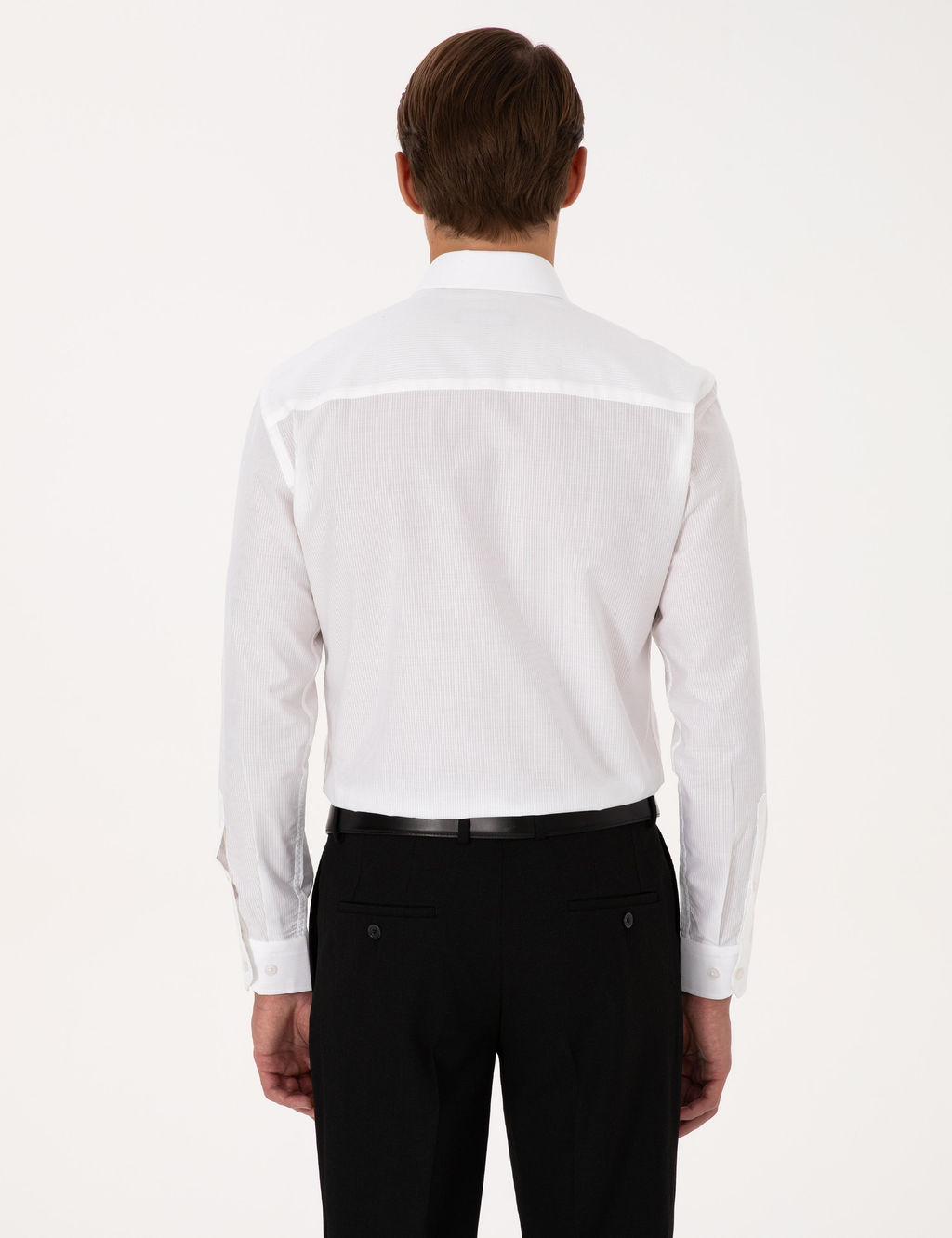 Beyaz Slim Fit Uzun Kollu G_mlek - Pierre cardin фото 5