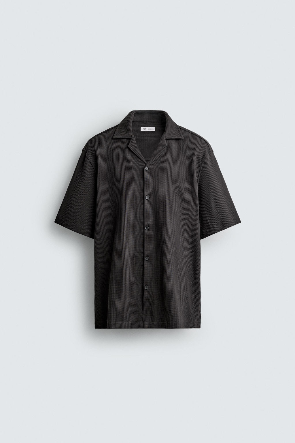 CAMISA REGULAR FIT ESTRUCTURA / Carb?n - Zara фото 7
