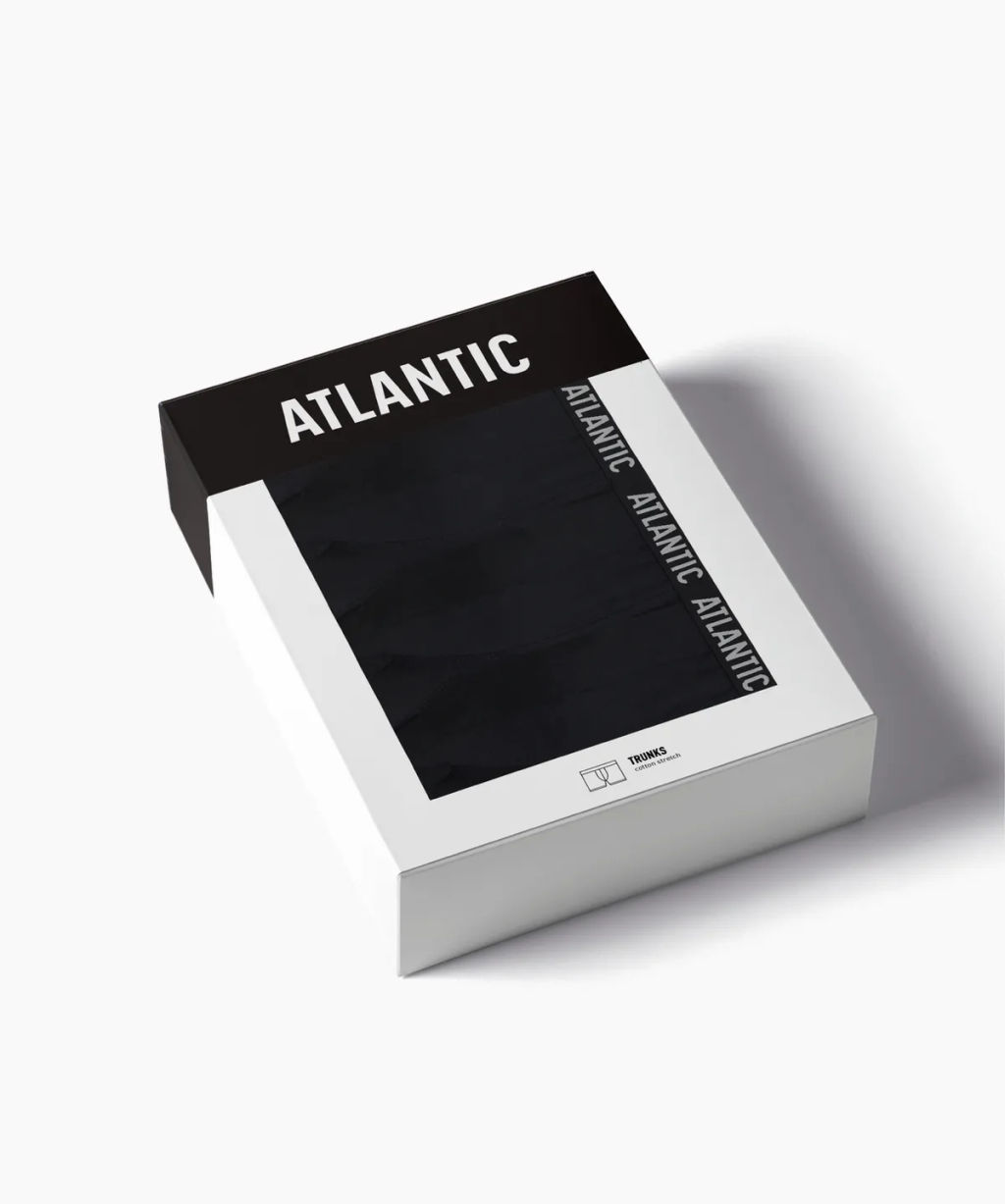 ATLANTIC 3MH-011 Трусы шорты Solid - набор 3 шт. черный фото 6