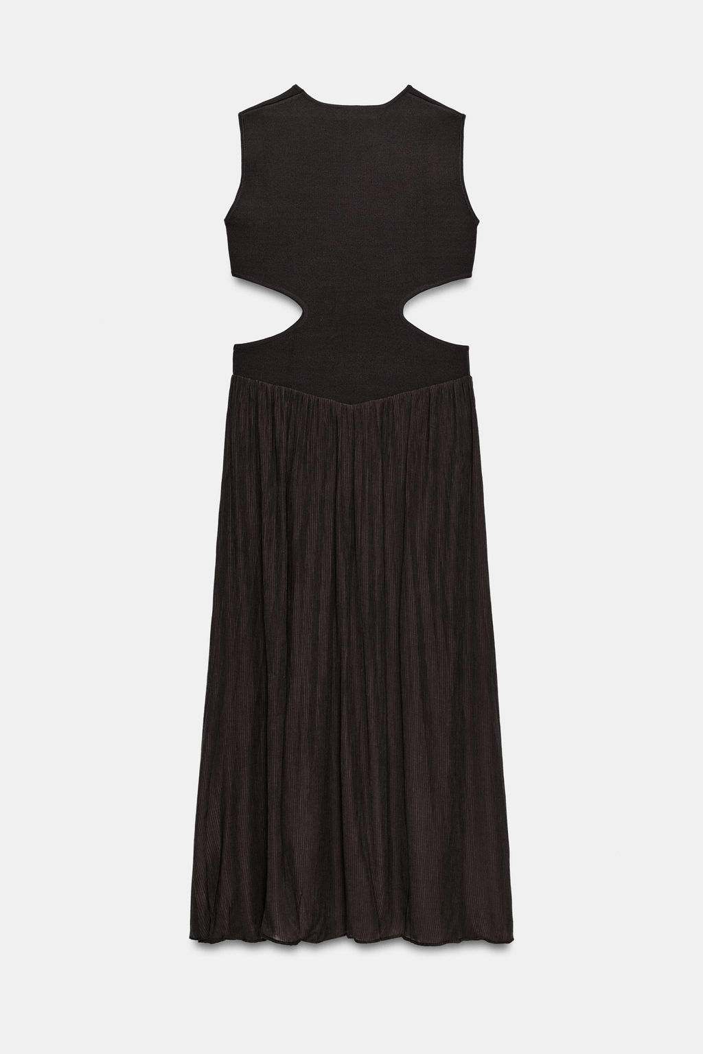 VESTIDO COMBINADO PUNTO CUT OUT / Marr?n - Zara фото 9