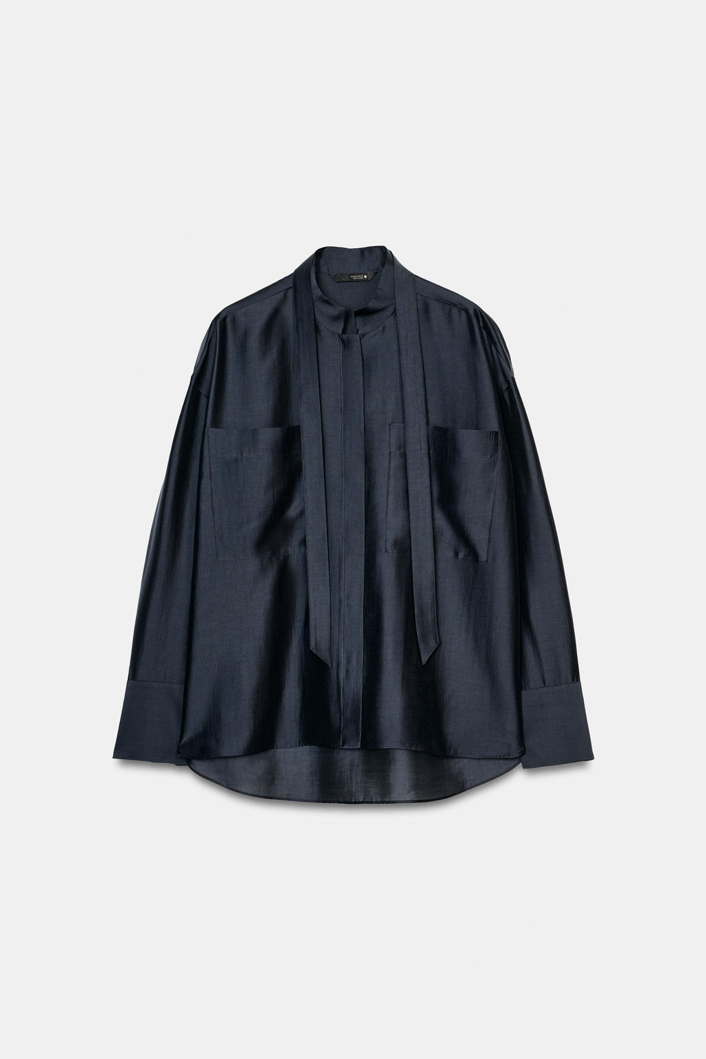 SHIRT WITH POCKETS AND TIE ZW COLLECTION - Zara фото 10