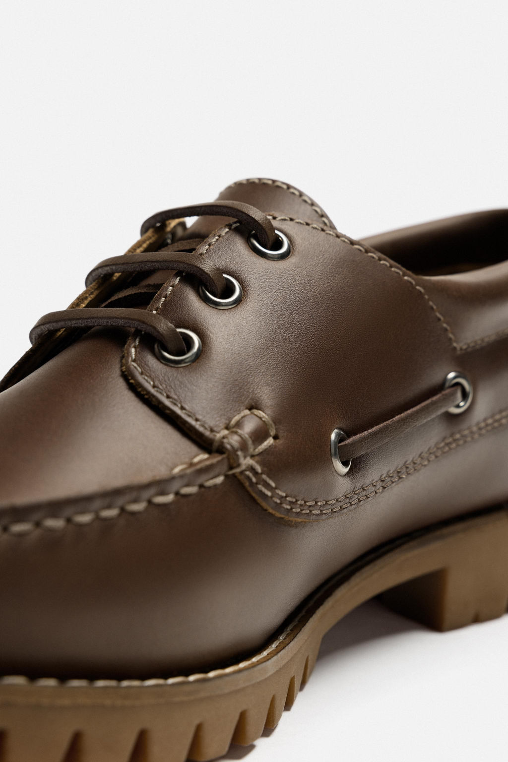 LEATHER DECK SHOES - Zara фото 6