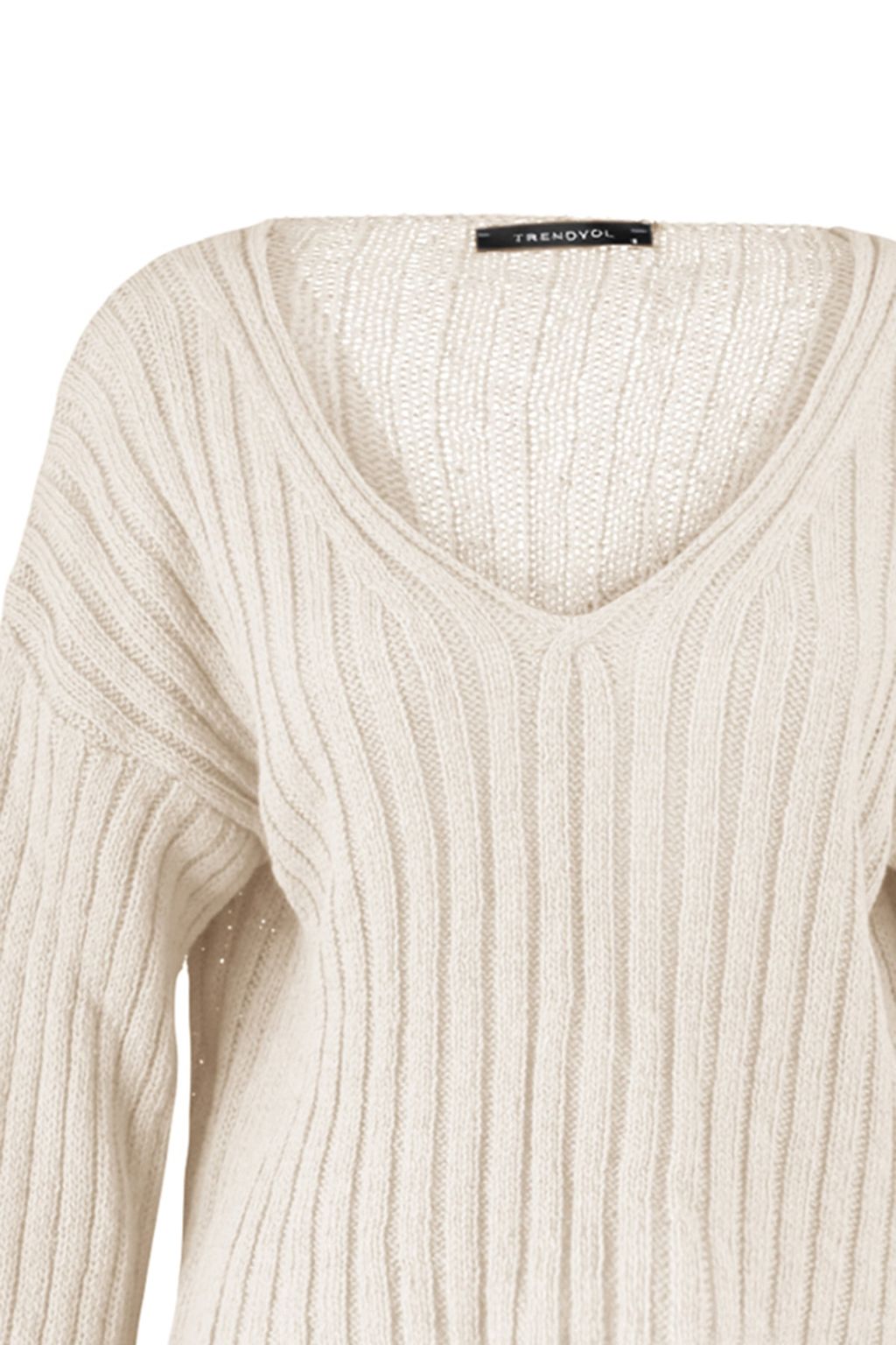 Tas Merserize Gorunumlu Yunlu Genis Kal?p Basic Triko Kazak TWOAW23KZ01844 - Trendyolmilla фото 7