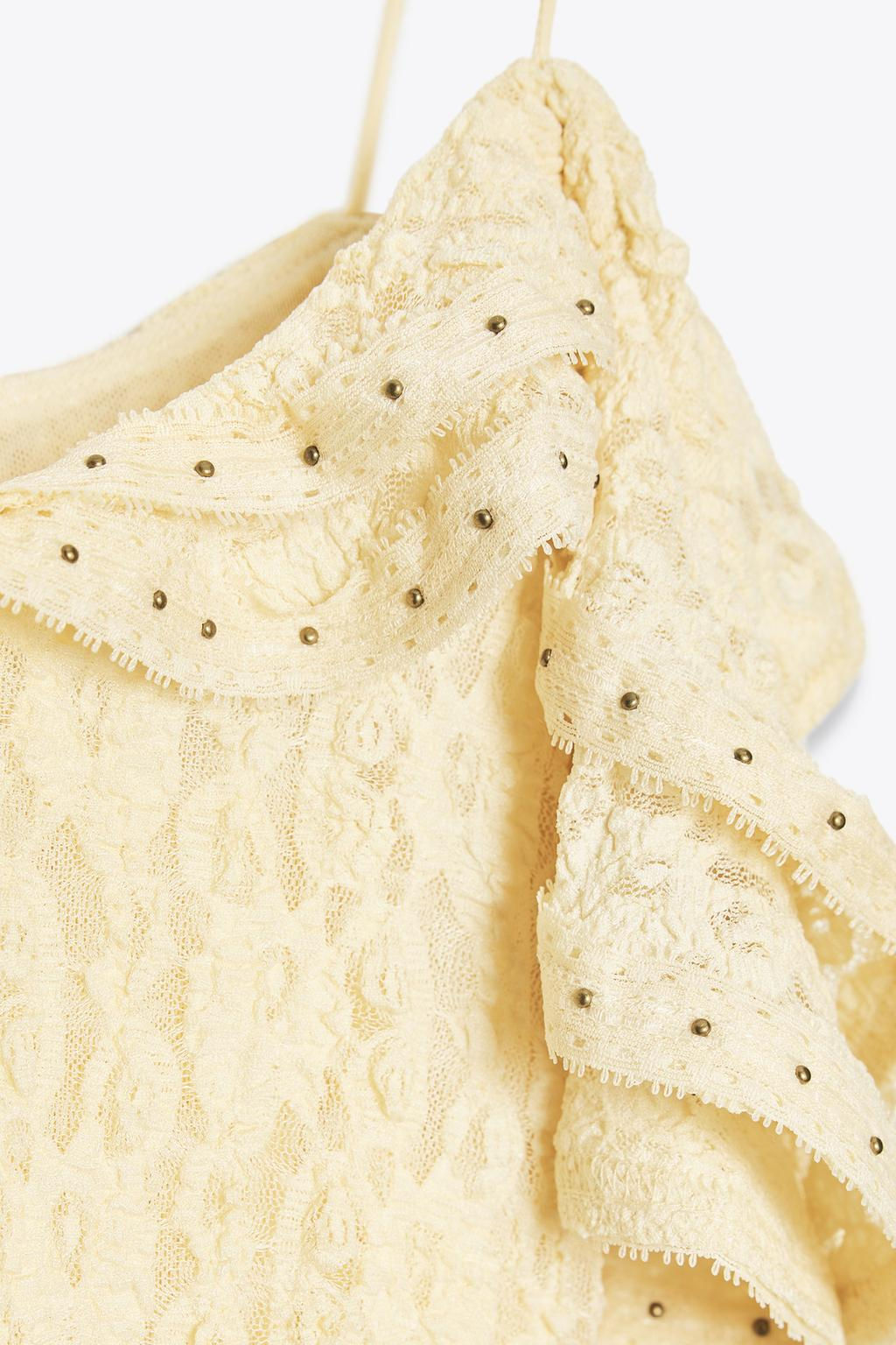 STUDDED LACE DRESS - Zara фото 9