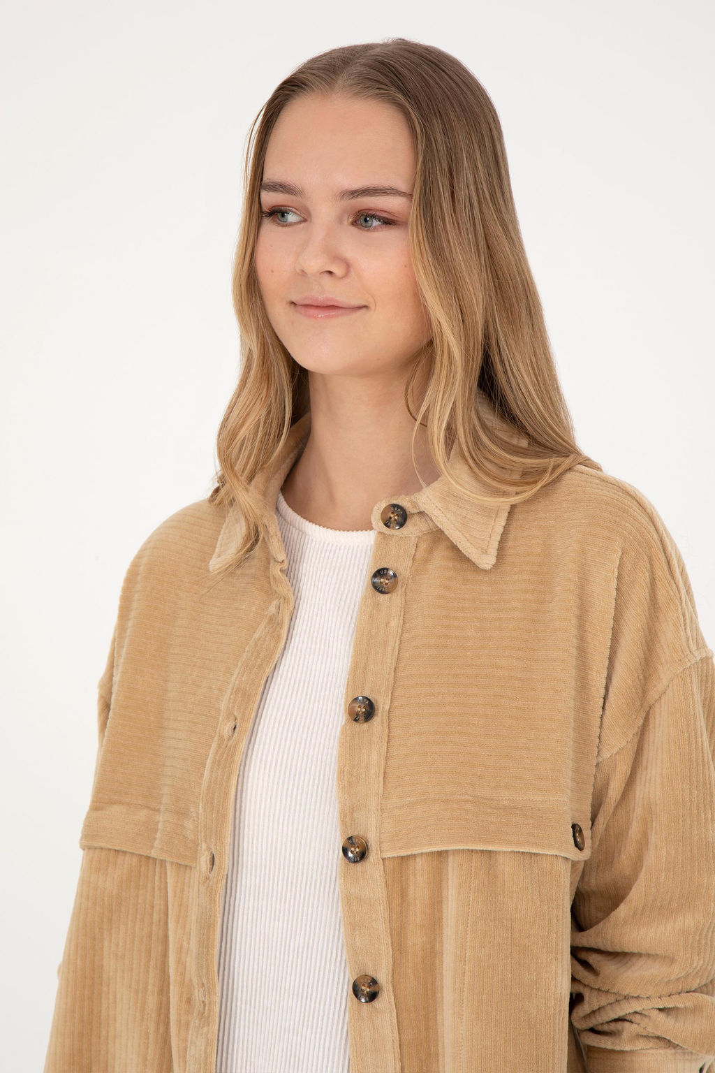 Женская трикотажная рубашка песочного цвета - U.s. polo assn фото 17