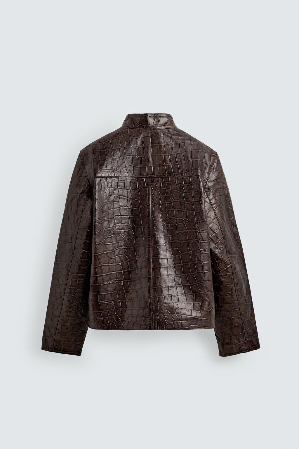 EMBOSSED LEATHER JACKET - Zara фото 8