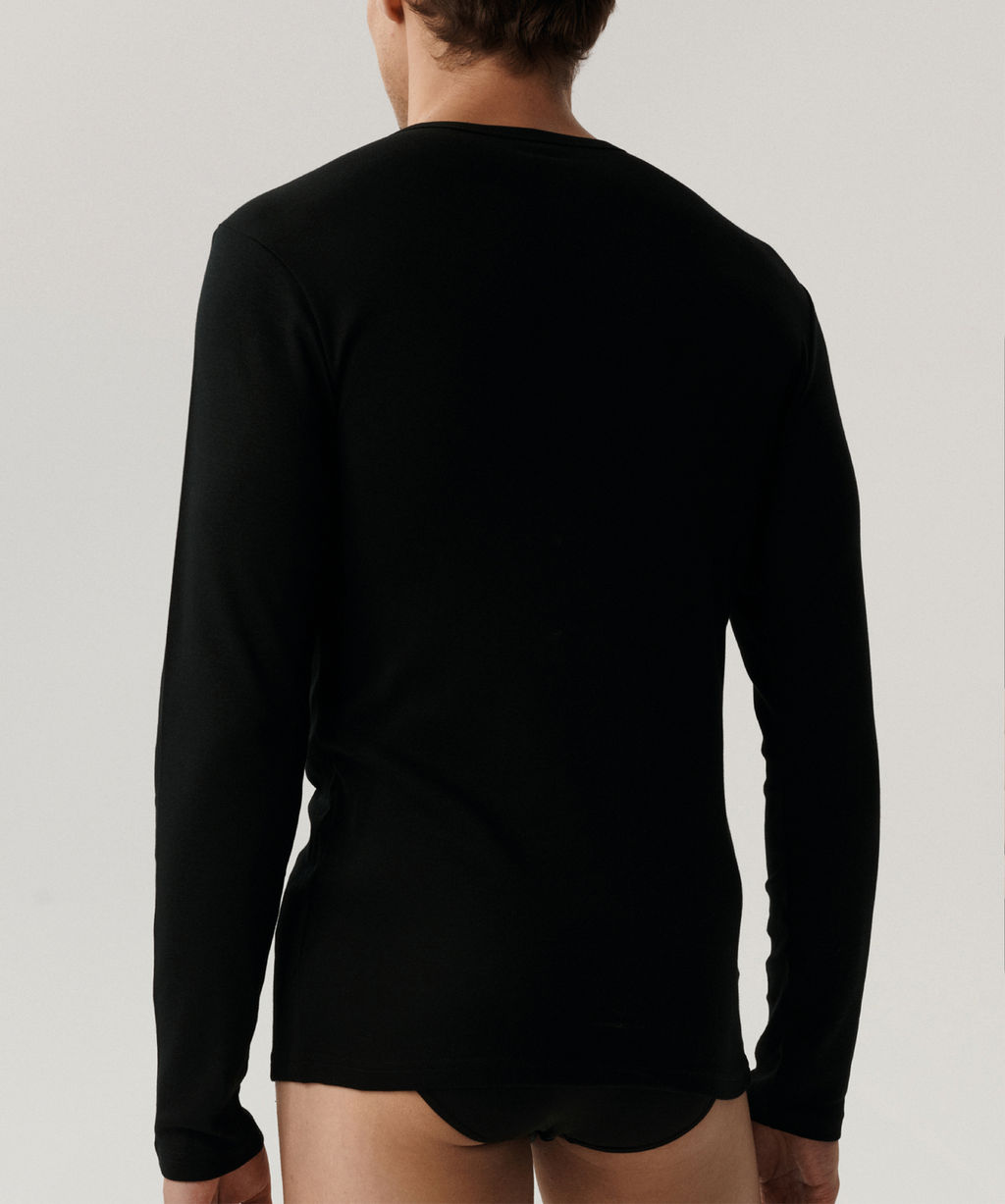 ATLANTIC BMV-049 Лонгслив Basic черный фото 3
