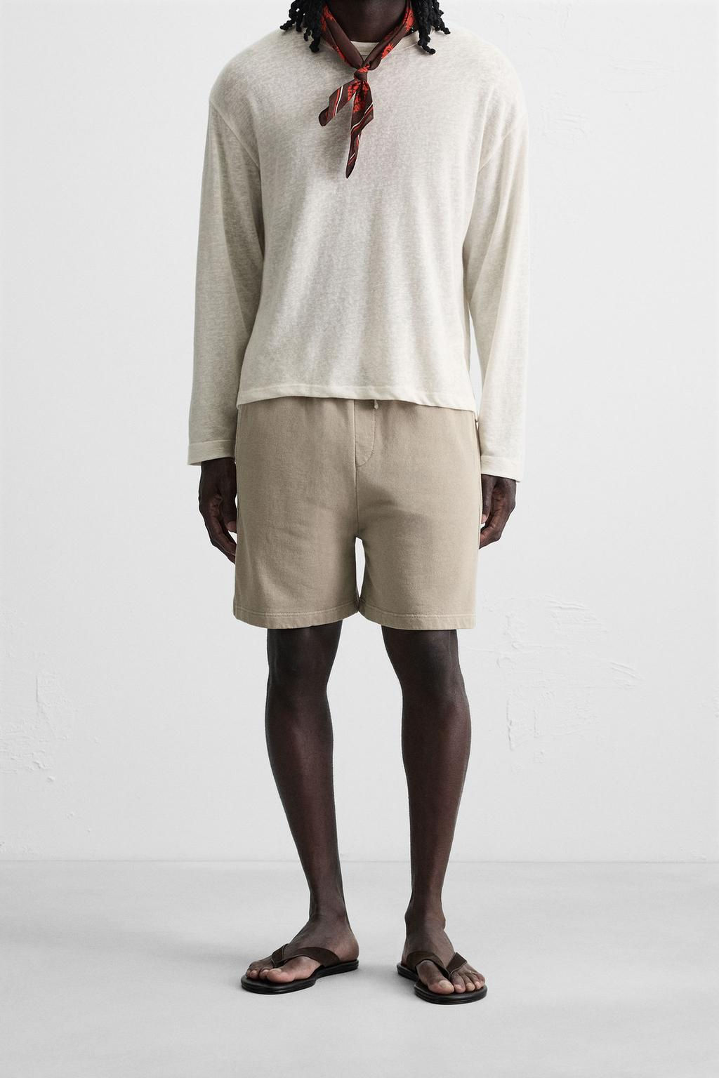 WASHED JOGGER BERMUDA SHORTS - Zara фото 3