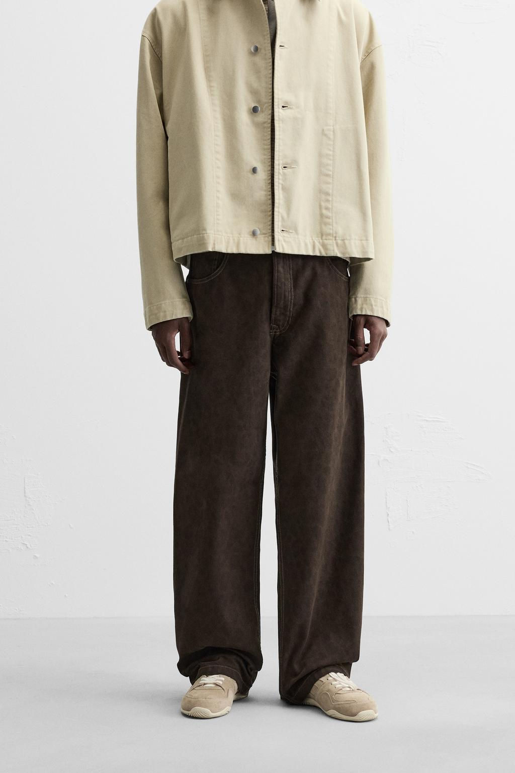 ANIMAL PRINT BAGGY FIT TROUSERS - Zara фото 2