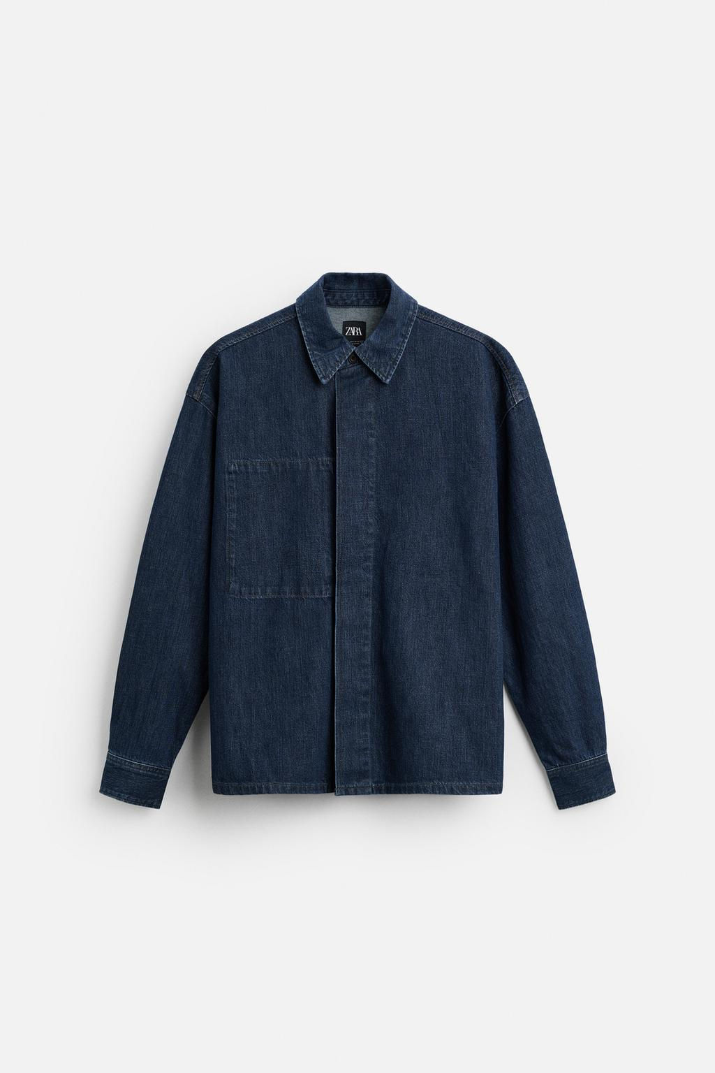 DENIM OVERSHIRT - Zara фото 6