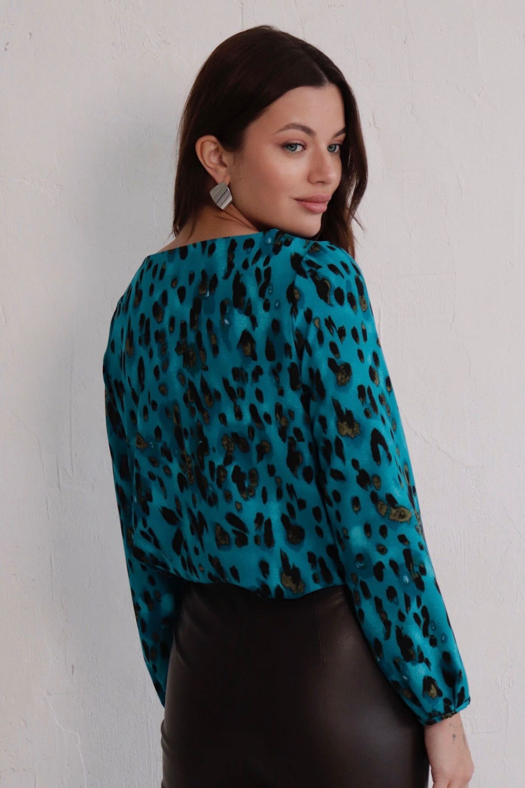 Martichelli Блуза без застёжки бирюзовая  фото 17