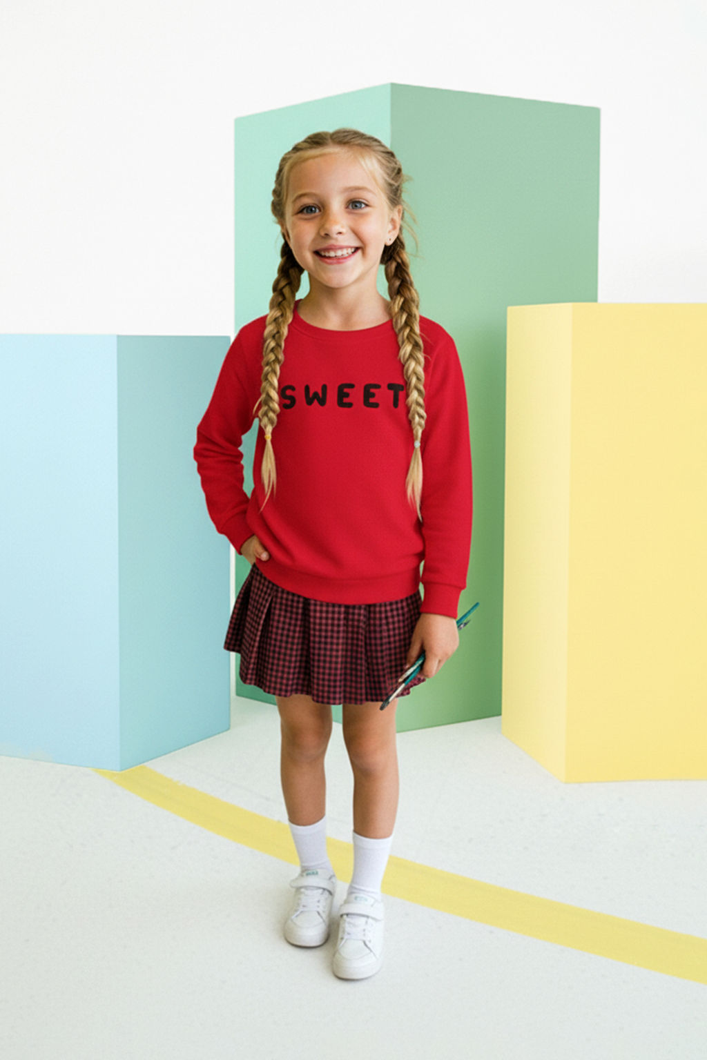 Ekru Pamuklu K?z Cocuk Regular Orme Elbise TKDAW25EL00010 - Trendyolmilla фото 5