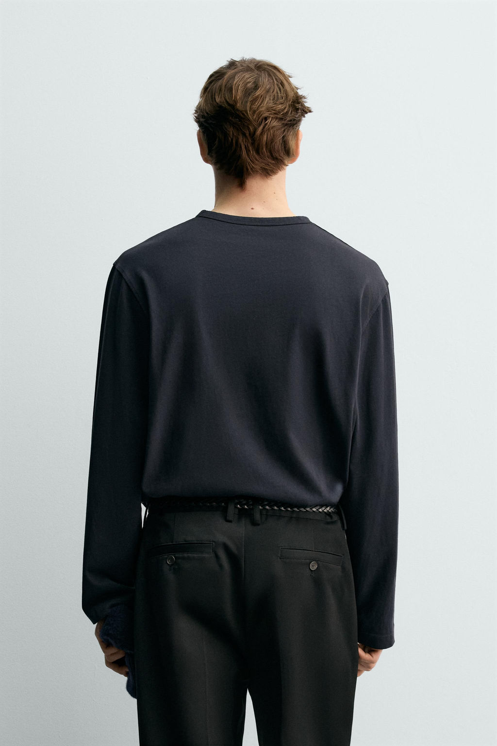 CAMISETA MANGA LARGA BOLSILLO AARON LEVINE X ZARA / Marino фото 3