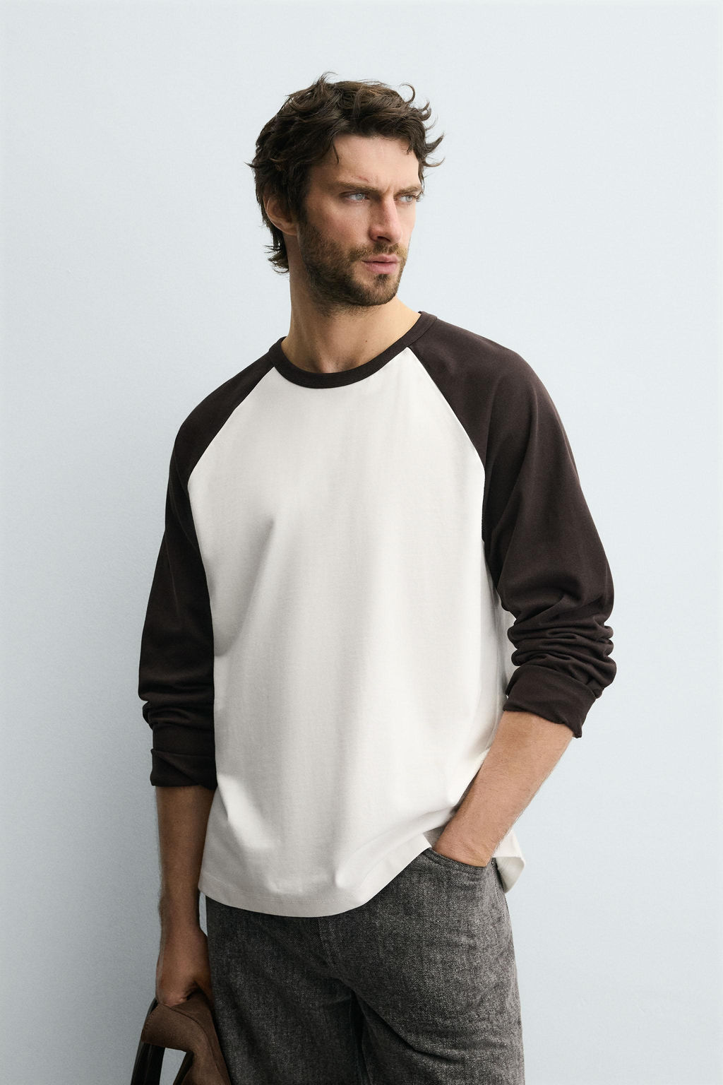 COLOUR BLOCK RAGLAN SLEEVE T-SHIRT - Zara фото 2