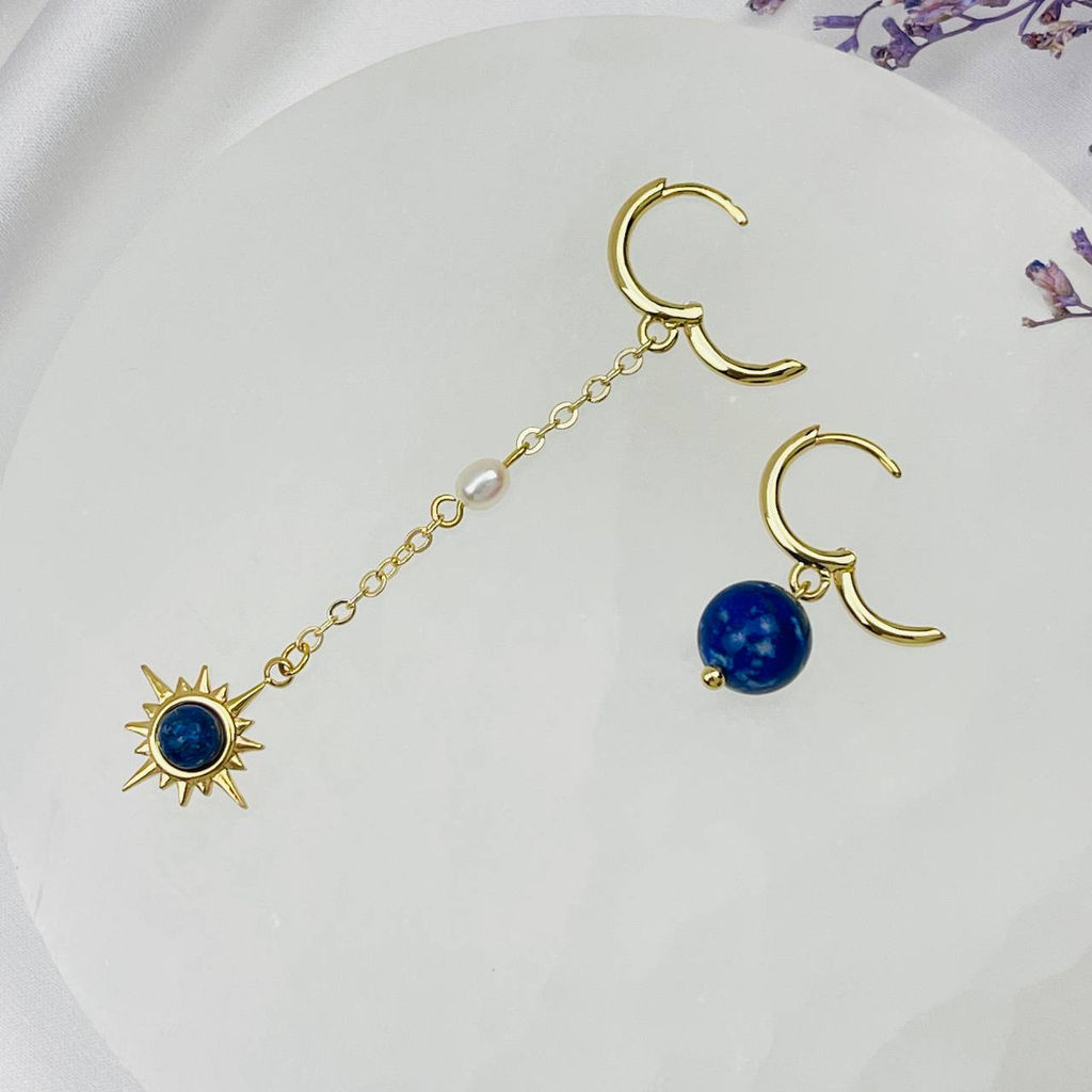 Серьги из Лазурита и Жемчуга