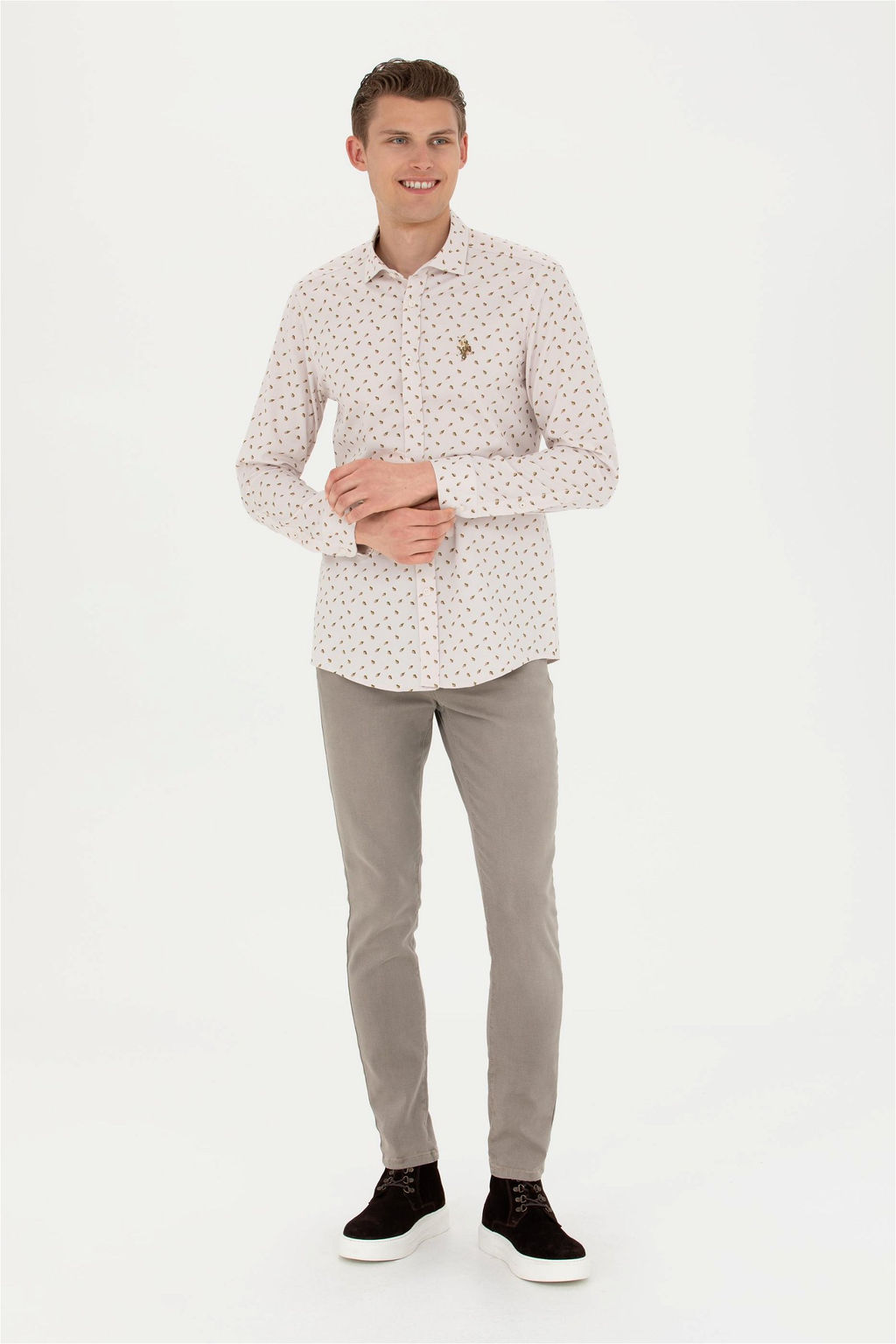 Мужская рубашка с длинным рукавом Stone - U.s. polo assn фото 11