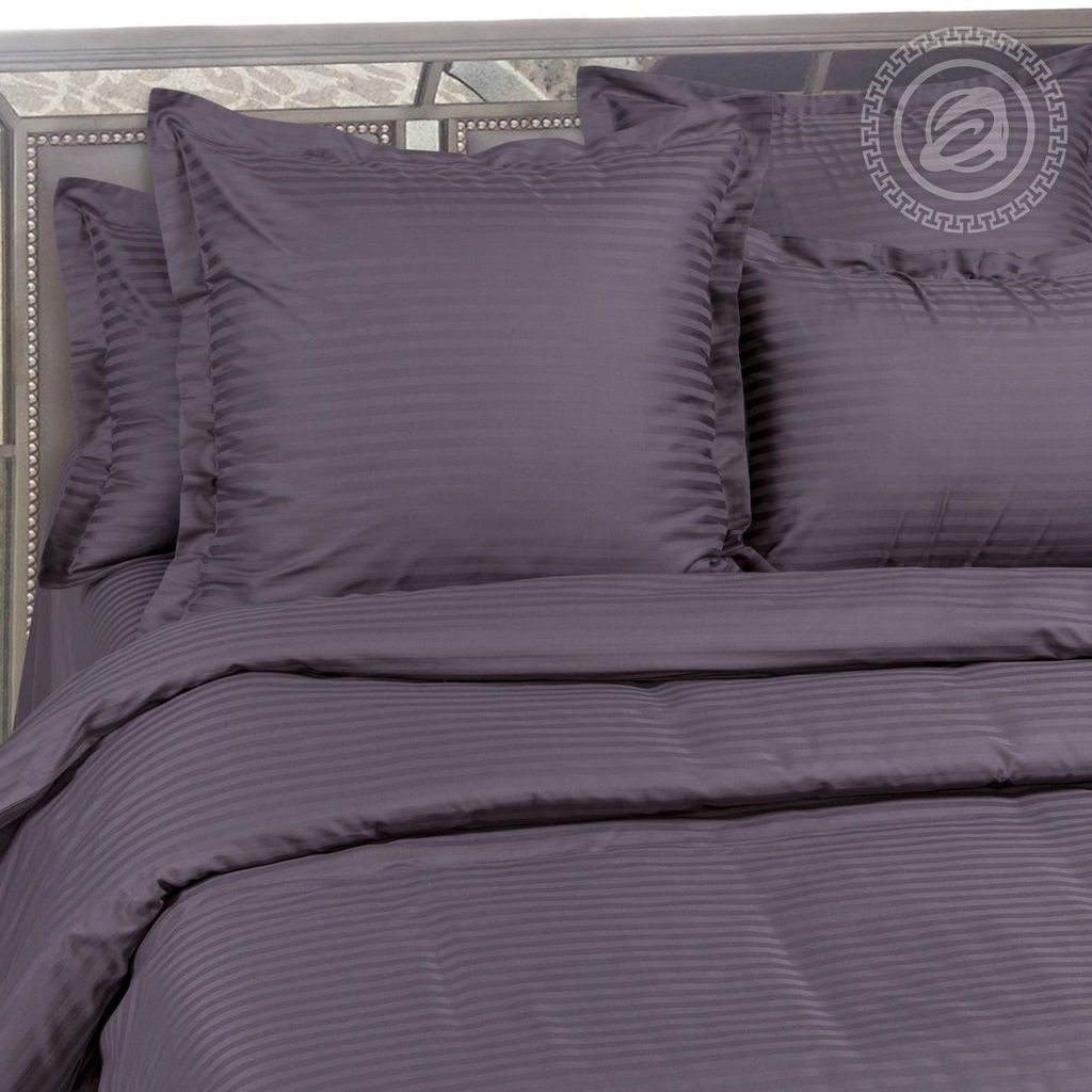 Постельное белье Мокрый асфальт (страйп-сатин) Евро/Пододеяльник: 1 шт. - 220*200; Простыня: 1 шт. - 220*240; Наволочка: 2 шт. - 70*70; Наволочка: 2 шт. - 50*70 Страйп - сатин - Артпостель фото 2