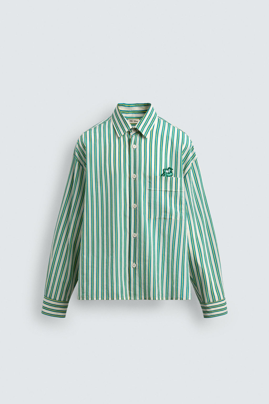 PLUTO PATCH STRIPED SHIRT HARRY LAMBERT FOR ZARA X DISNEY  фото 7