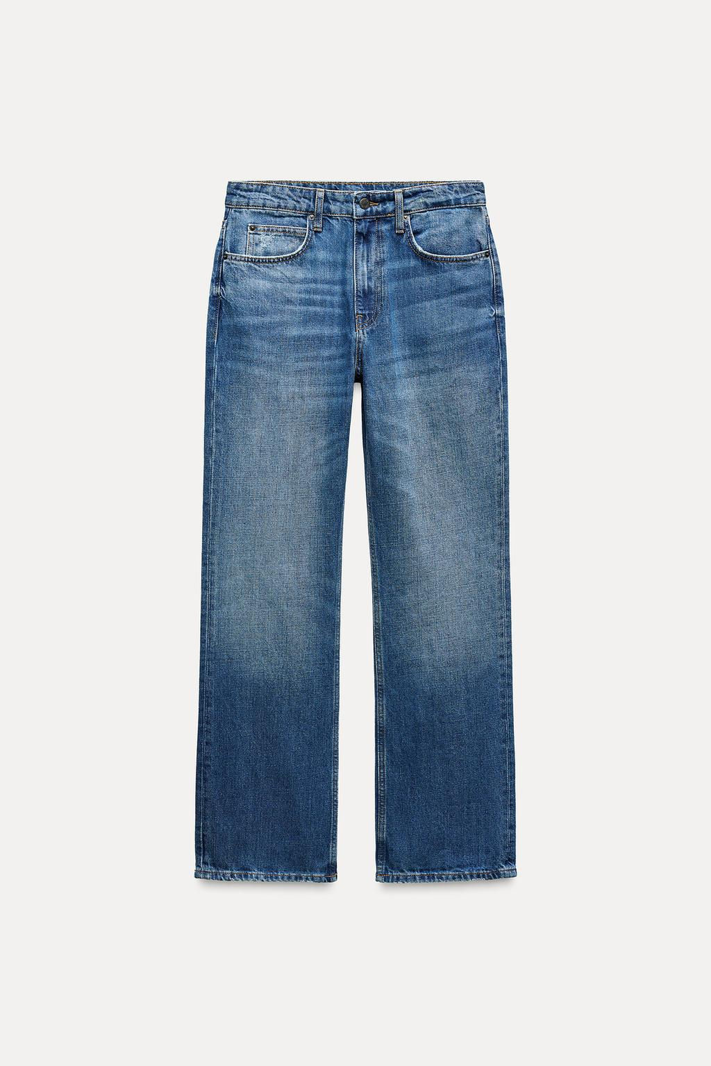 ZW COLLECTION STRAIGHT-LEG MID-RISE JEANS - Zara фото 5