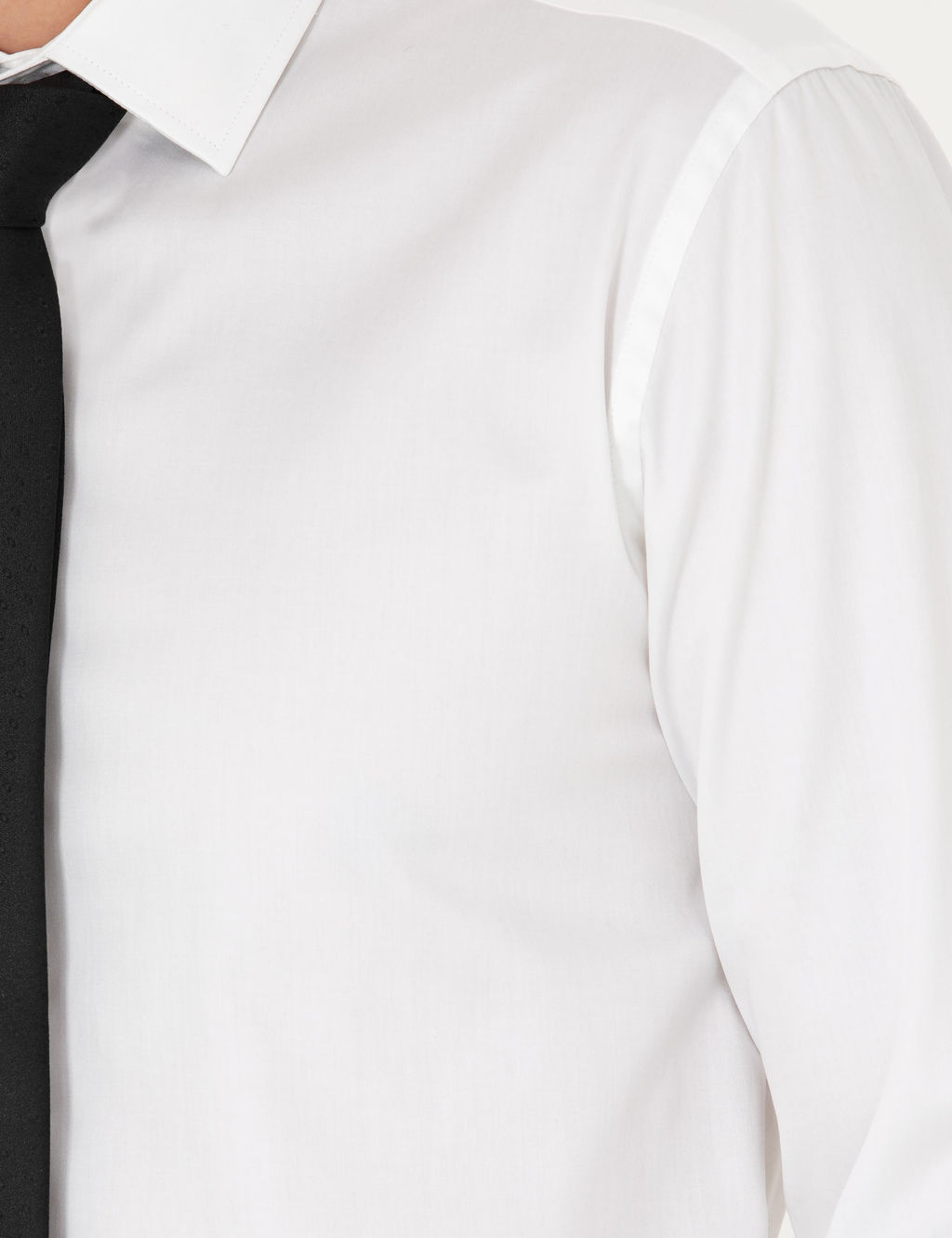 Beyaz Slim Fit Uzun Kollu Basic G_mlek