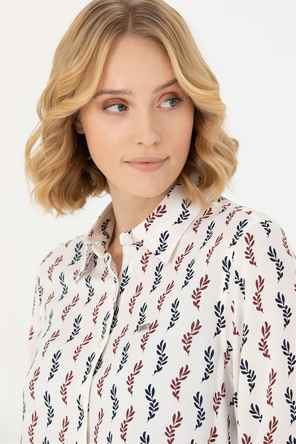 Женская бордовая рубашка с длинным рукавом Неожиданная скидка в корзине - U.s. polo assn фото 2