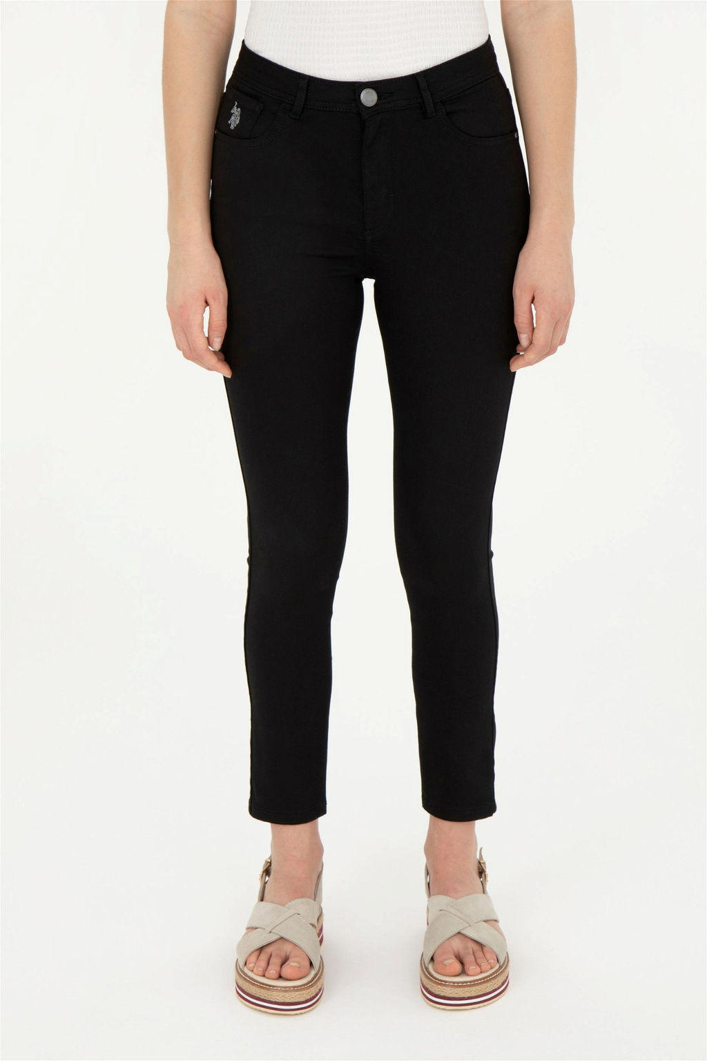 Женские черные брюки из плотной ткани - U.s. polo assn фото 2