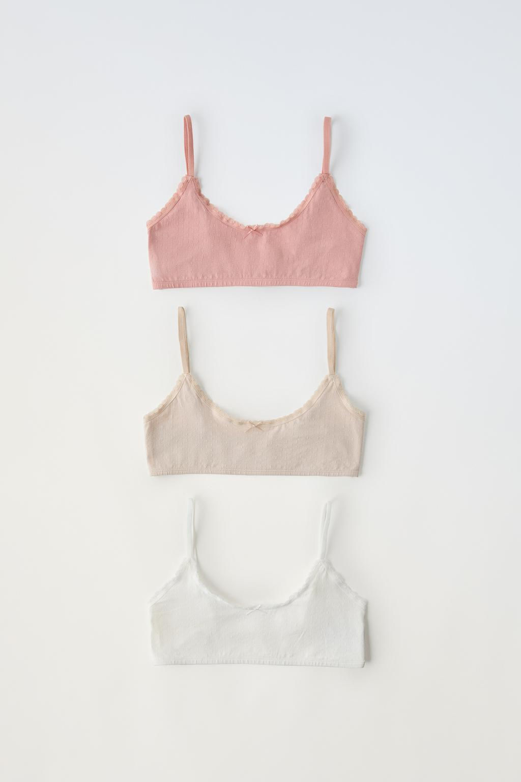 9-14 YEARS/ PACK OF THREE TEXTURED TOPS - Zara фото 4