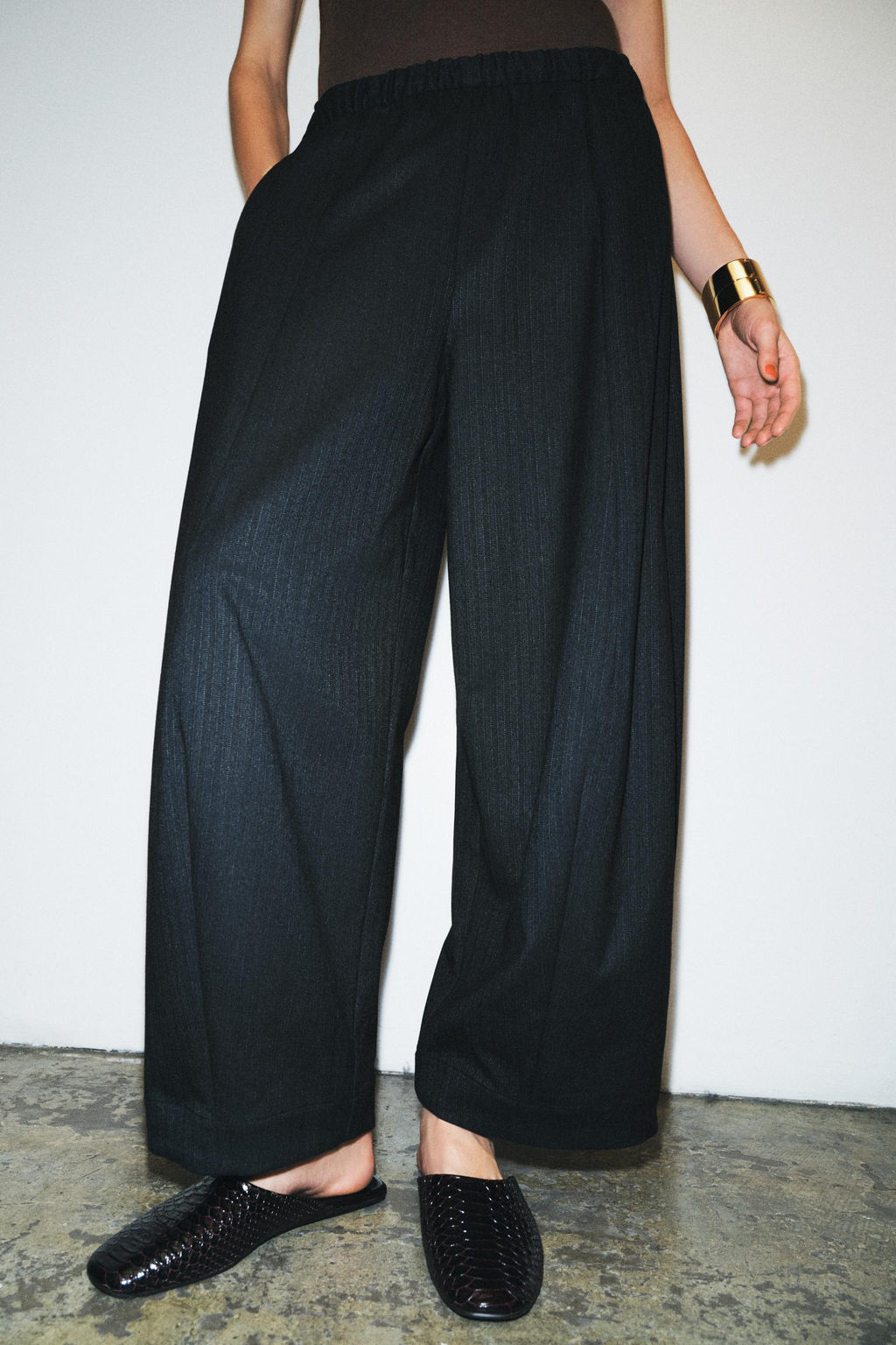 ZW COLLECTION WIDE-LEG TROUSERS - Zara фото 12