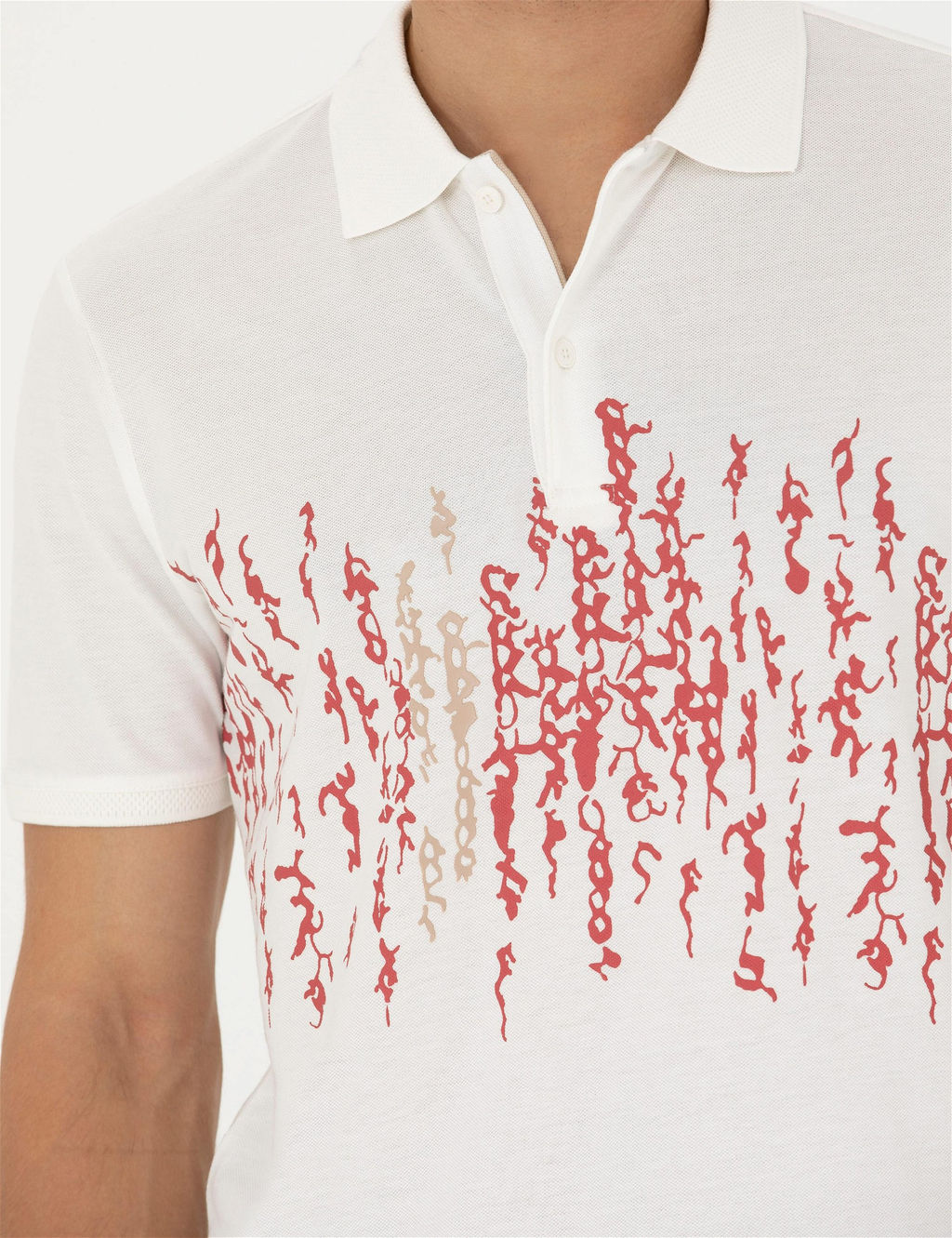 Ekru Slim Fit Polo Yaka Ti__rt - Pierre cardin фото 7