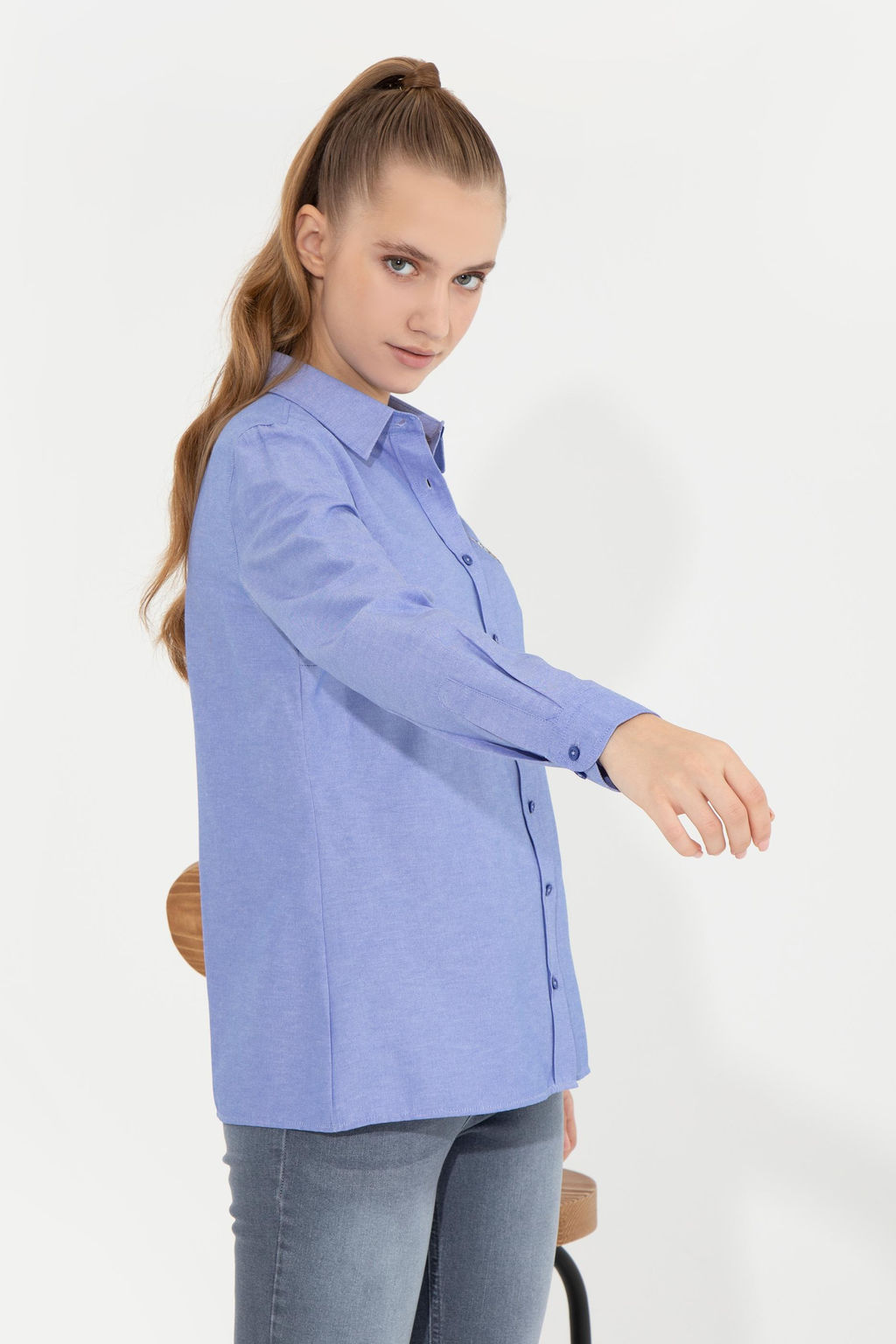 Kad_n Saks Uzun Kollu Basic G_mlek