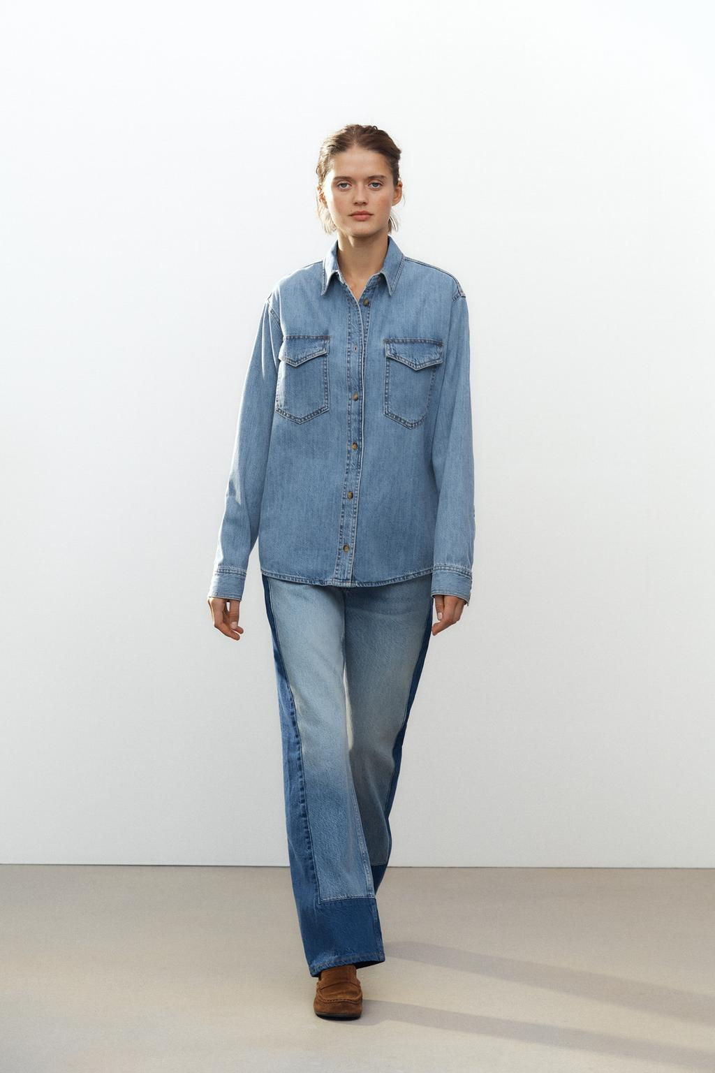 ZW COLLECTION DENIM SHIRT - Zara фото 2