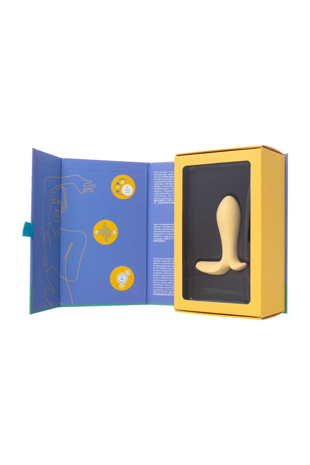 Анальный вибратор Satisfyer Intensity Plug, силикон, желтый, 9 см  фото 9