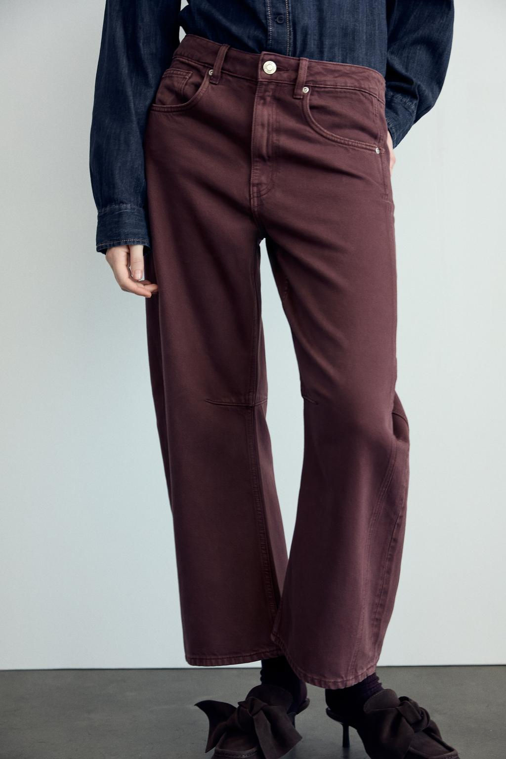 RELAXED BALLOON MID-WAIST TRF JEANS - Zara фото 28