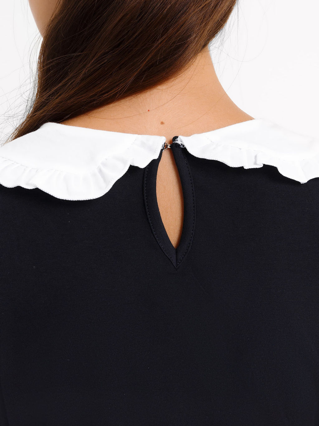 Темно-синий джемпер для девочек с белым воротничком - Mark formelle фото 5