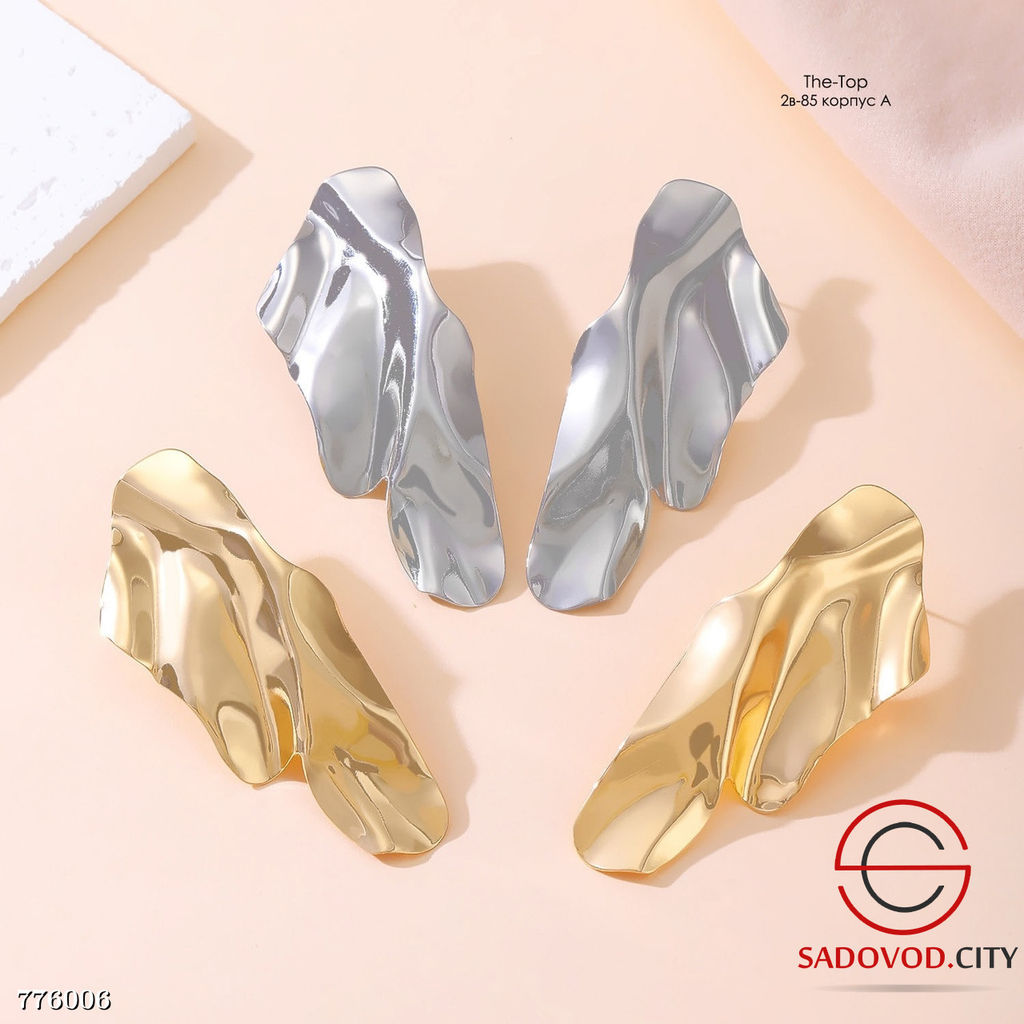 Крупные женские серьги - Zum ming фото 4