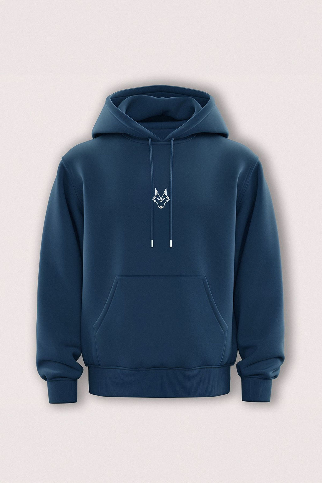 TRENDYOL MAN Indigo Regular/Normal Kesim Kapusonlu Ici Polar/S?cak Tutan Kurt Nak?sl? Sweatshirt TMNAW24SW00018 - Trendyolmilla фото 18