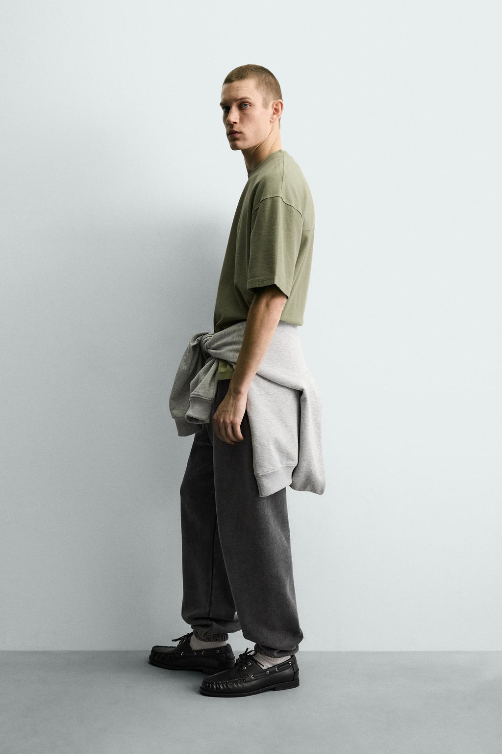 CAMISETA BOXY FIT B?SICA / Verde - Zara фото 5