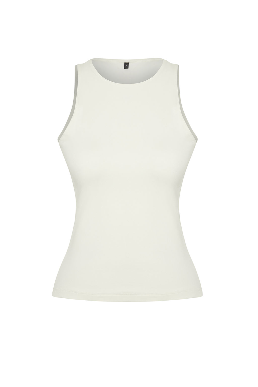 Ekru Pamuklu Halter Yaka Fitted/Vucuda Oturan Esnek Orme Atlet TWOSS23AL00069