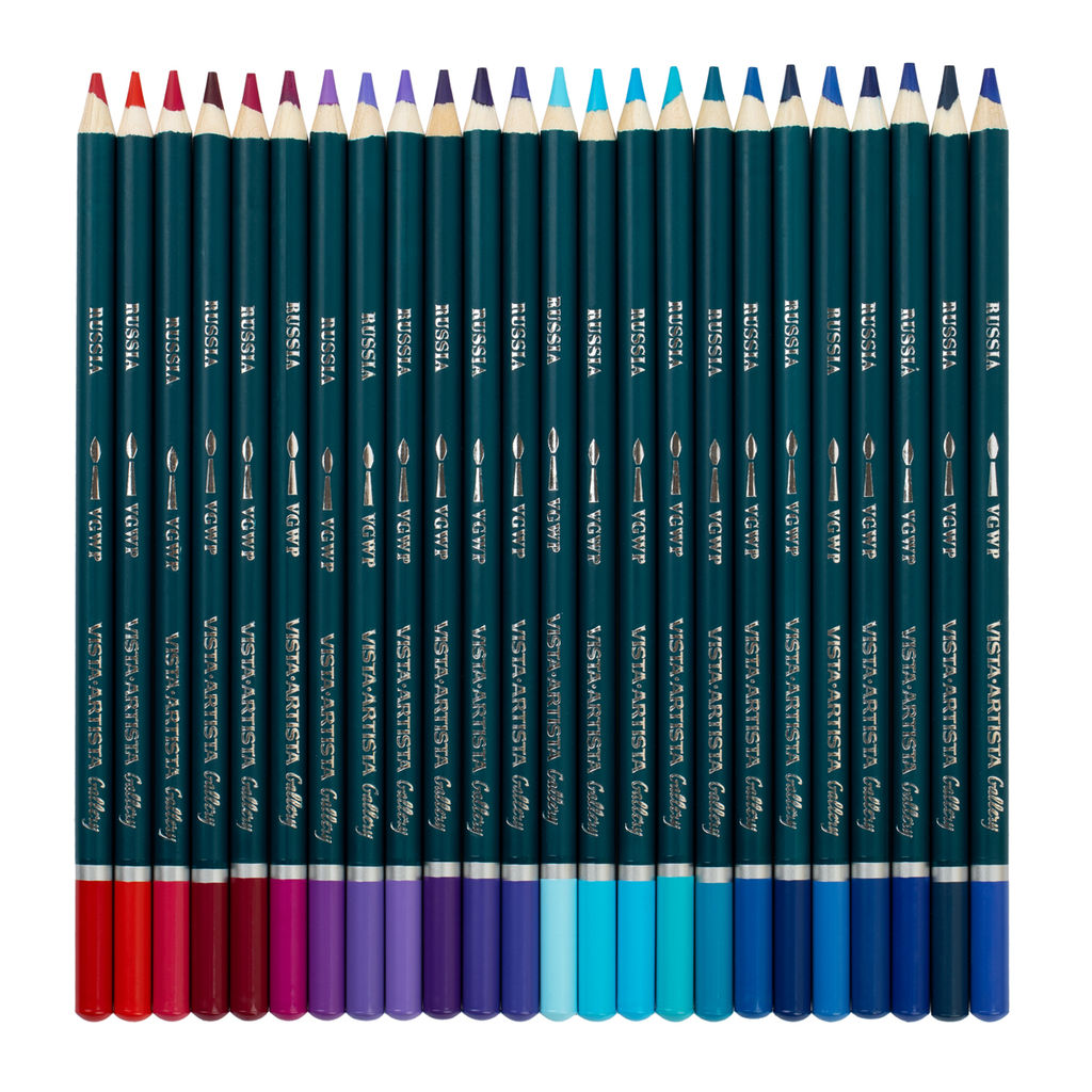 VISTA-ARTISTA Gallery VGWPP-72 Акварельные карандаши набор заточенный 72 цв. подарочная упаковка