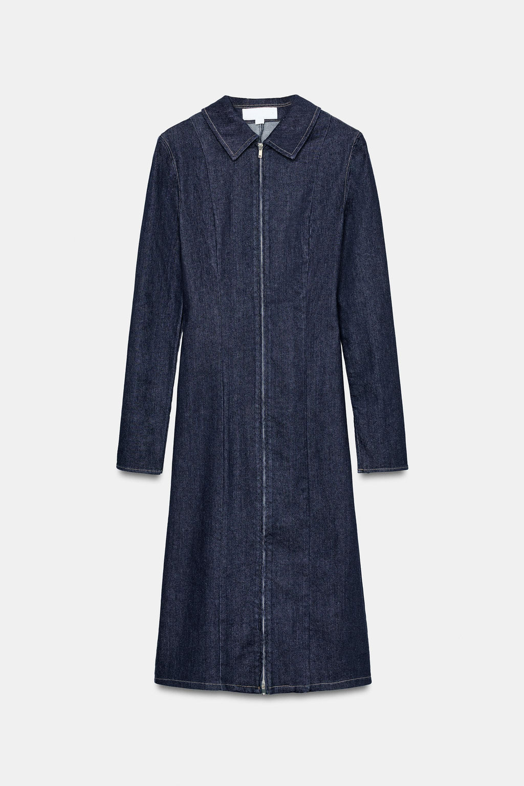 VESTIDO DENIM TRF  CREMALLERA / ?ndigo oscuro - Zara фото 7